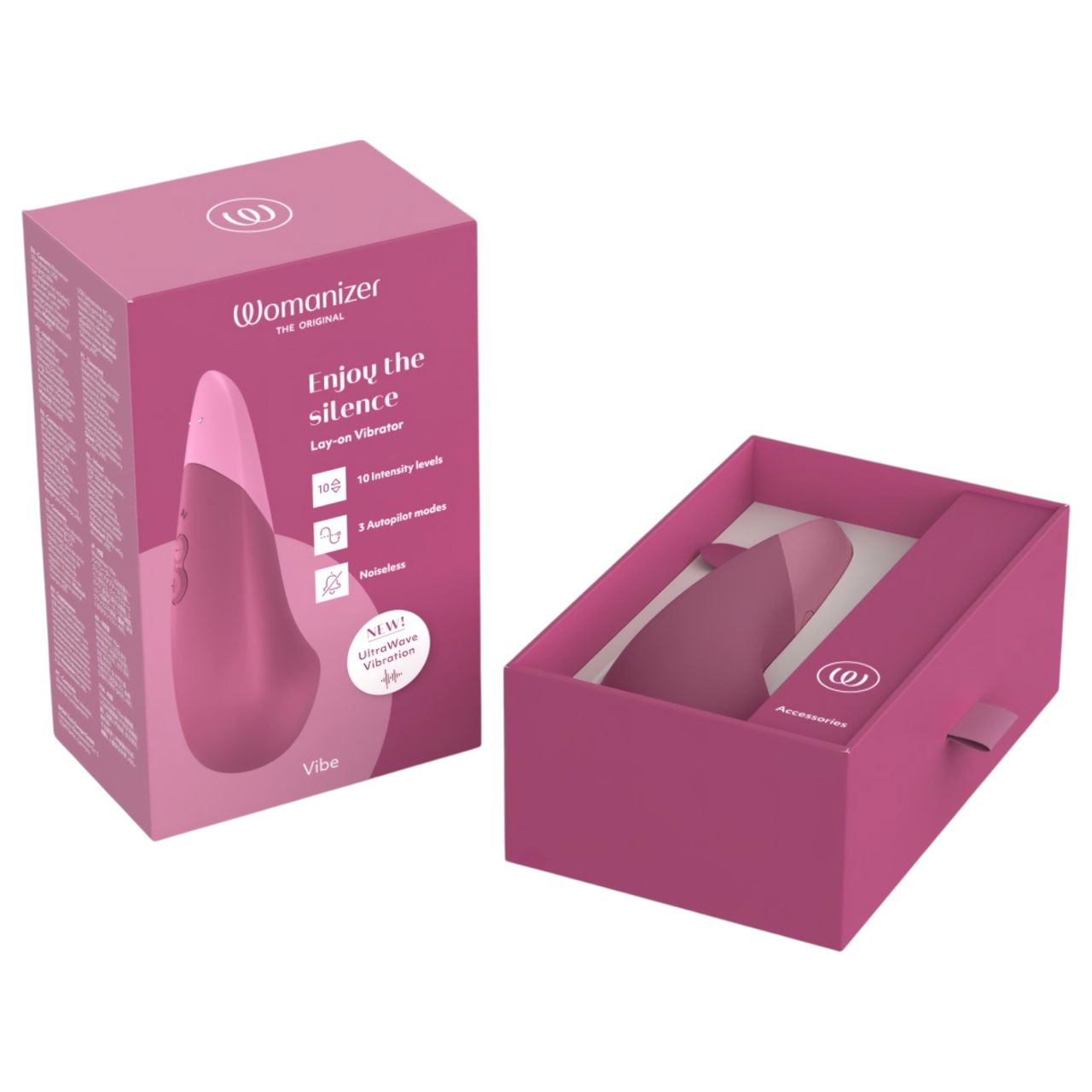 Womanizer Vibe - csikló vibrátor, csiklóizgató (pink)