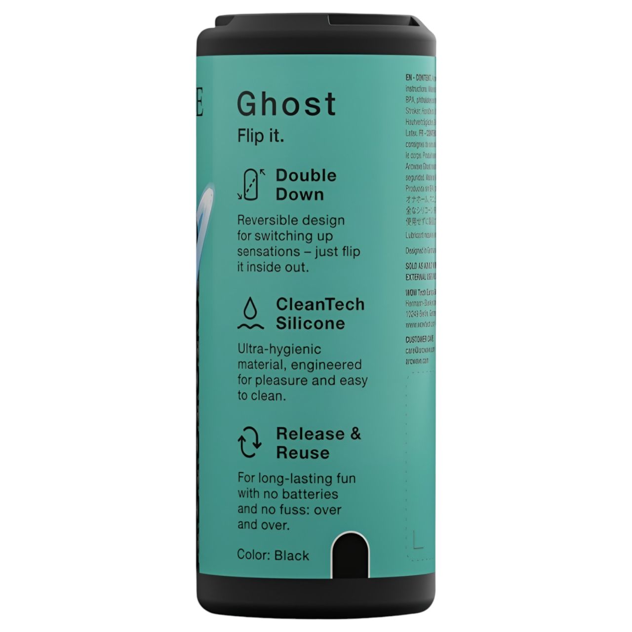 Arcwave Ghost - kifordítható zseb maszturbátor férfiaknak (fekete)