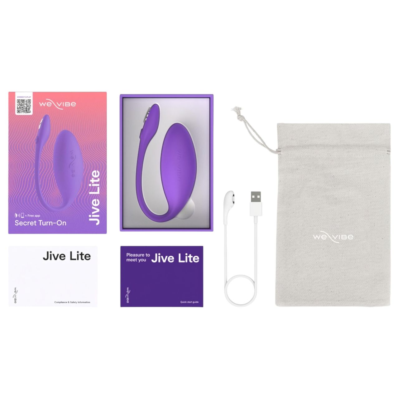 We-Vibe Jive Lite - hordható App-vezérelt vibrációs tojás (lila)
