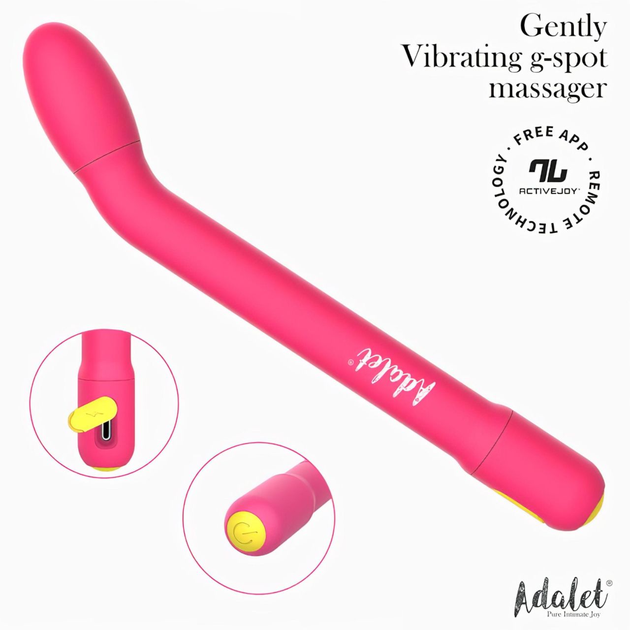 Adalet Gently - App-vezérelt G-pont és prosztata vibrátor (pink) Adalet Gently - App-vezérelt G-pont és prosztata vibrátor (pink)