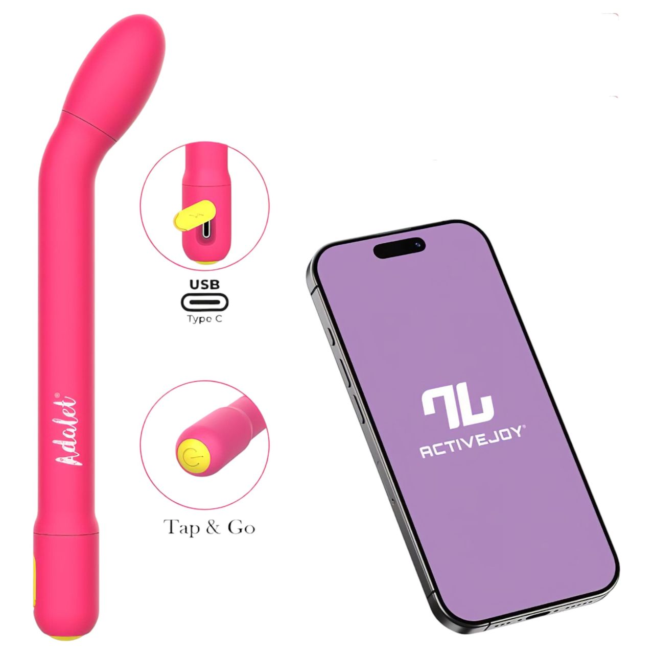 Adalet Gently - App-vezérelt G-pont és prosztata vibrátor (pink) Adalet Gently - App-vezérelt G-pont és prosztata vibrátor (pink)
