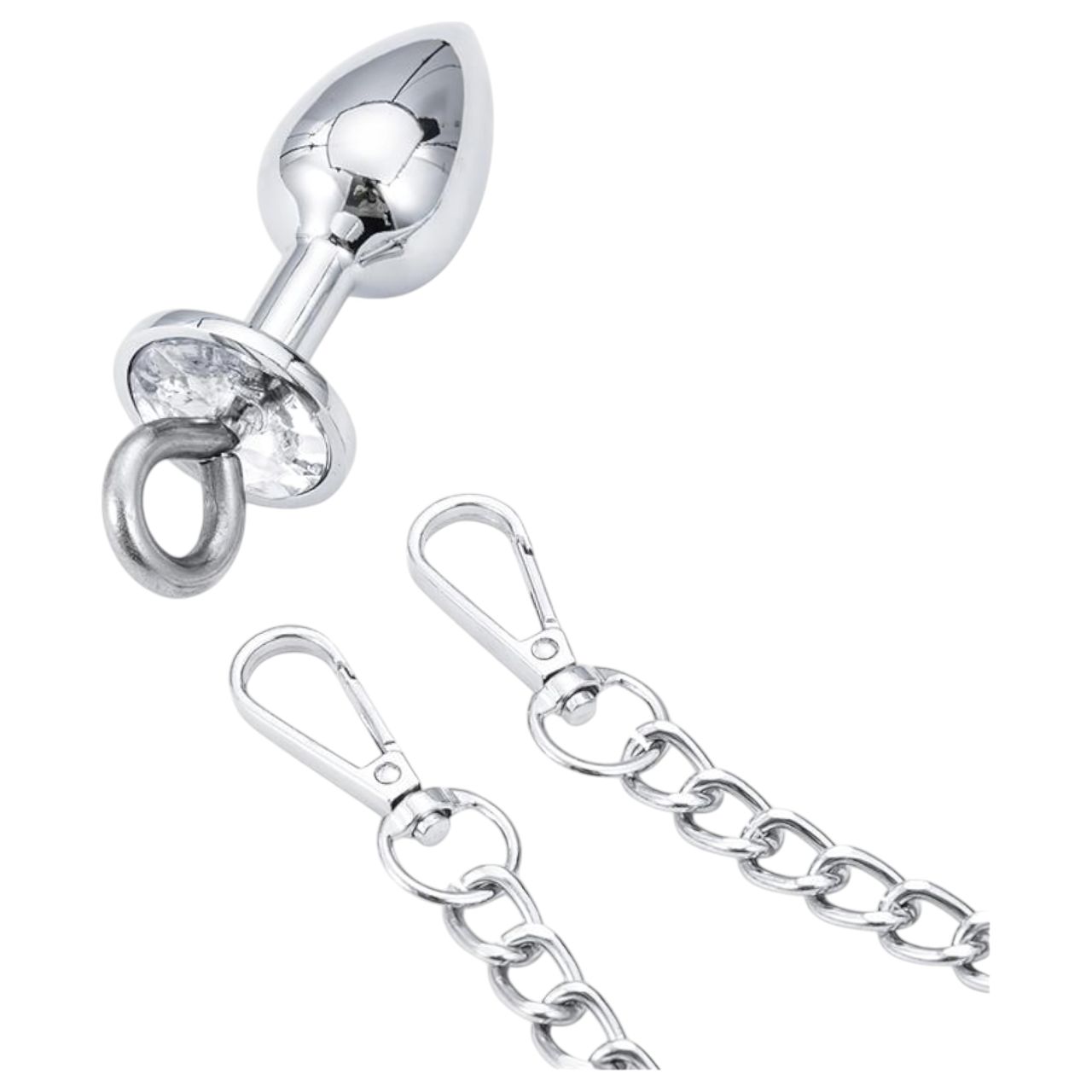 LateToBed BDSM - bilincsek anál pluggal (ezüst) LateToBed BDSM - bilincsek anál pluggal (ezüst)
