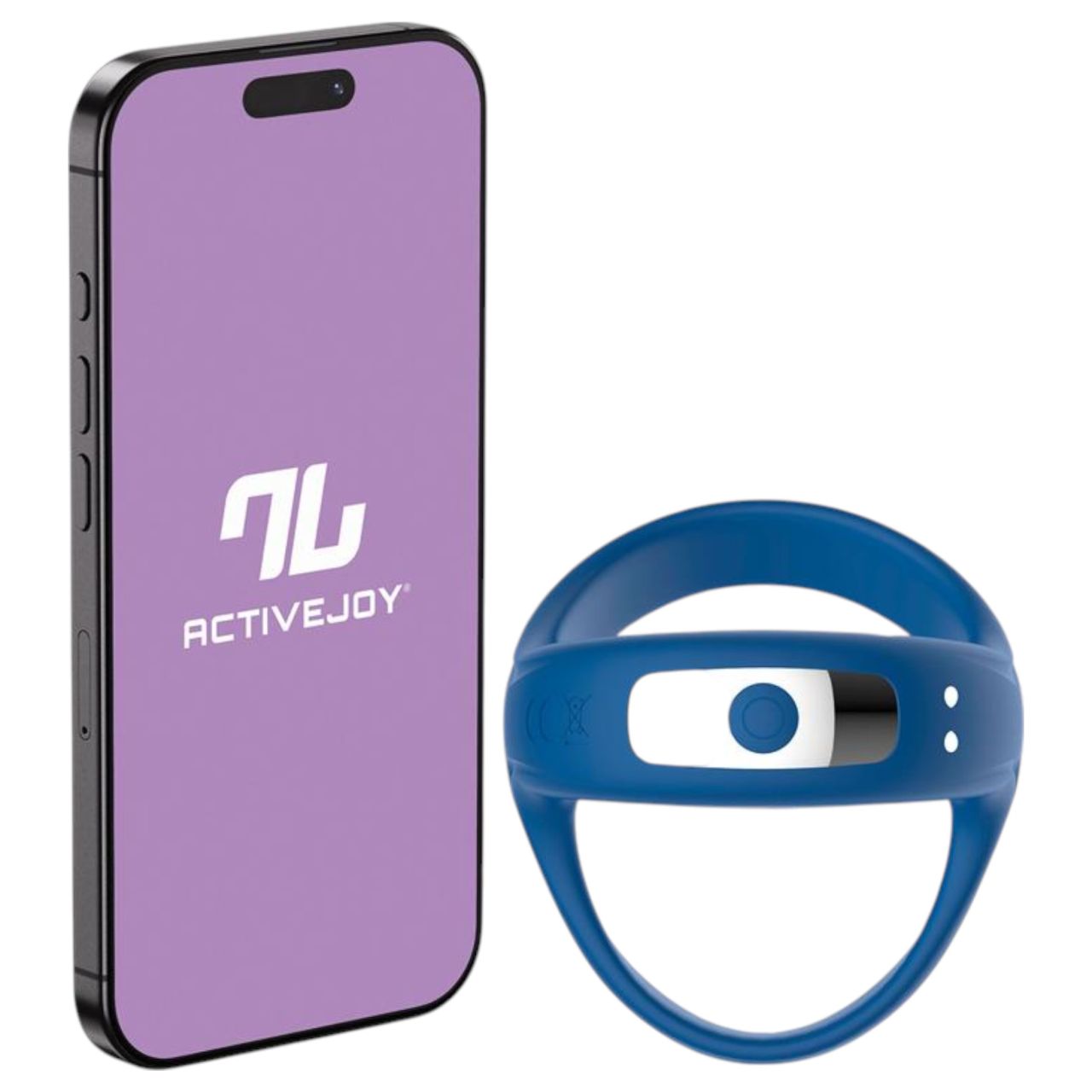 INTOYOU - App-vezérelt vibrációs pénisz- és heregyűrű, férfiaknak (kék)