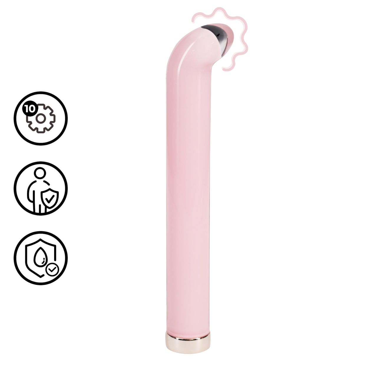 Loveline - G-pontos üveg vibrátor (rózsaszín)