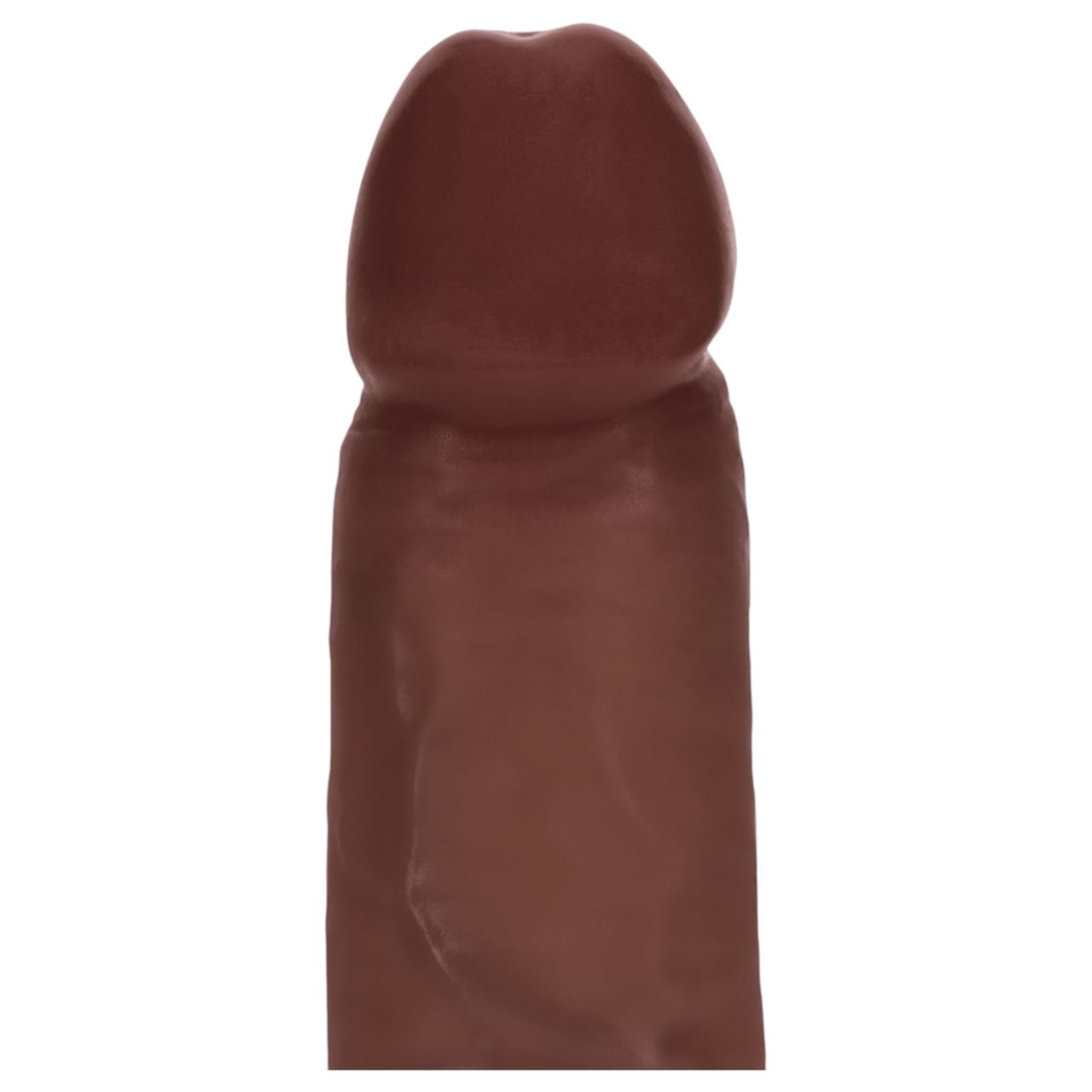 RealRock - dupla sűrűségű élethű dildó (barna) - 18,5 cm