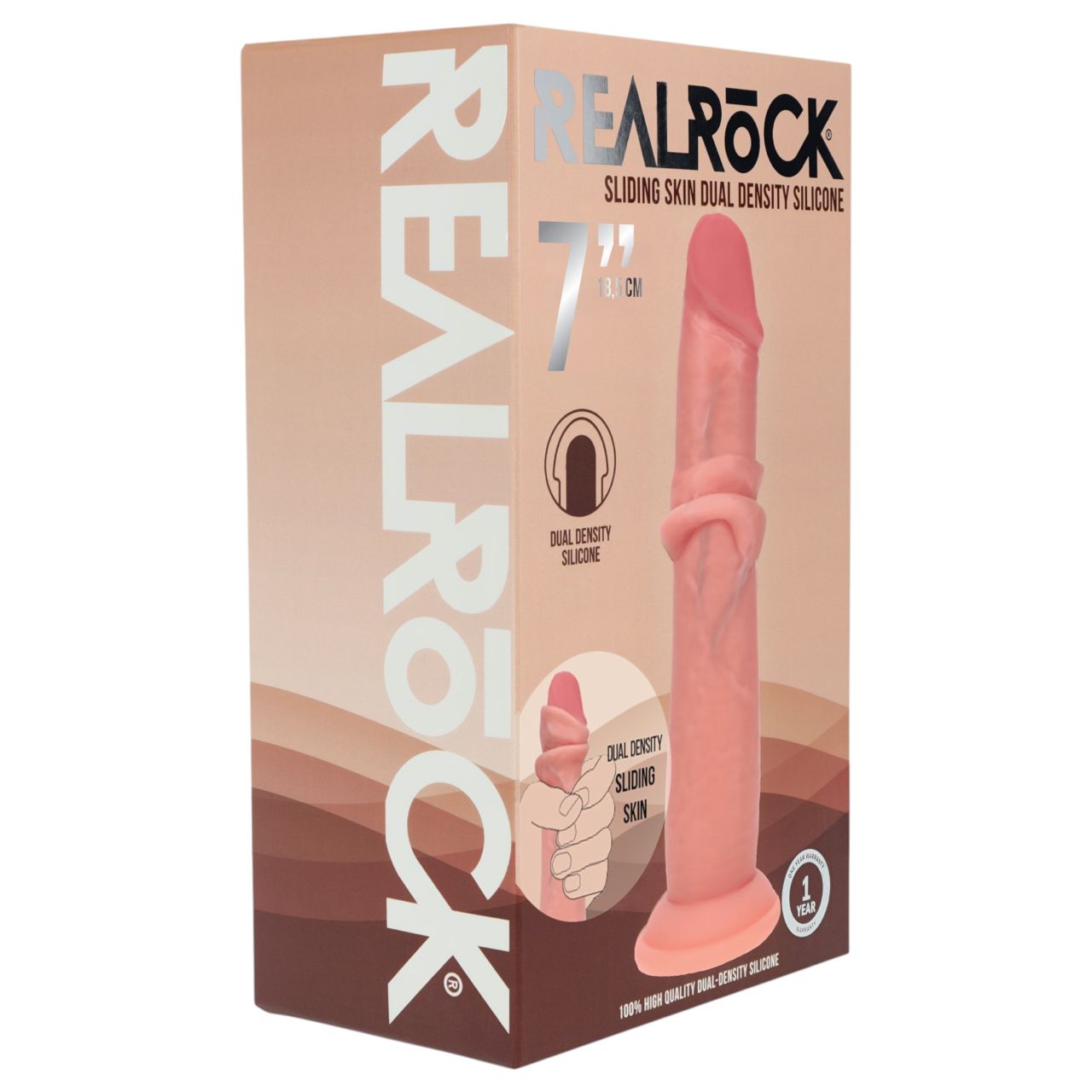 RealRock - dupla sűrűségű élethű dildó (testszínű) - 18,5 cm RealRock - dupla sűrűségű élethű dildó (testszínű) - 18,5 cm