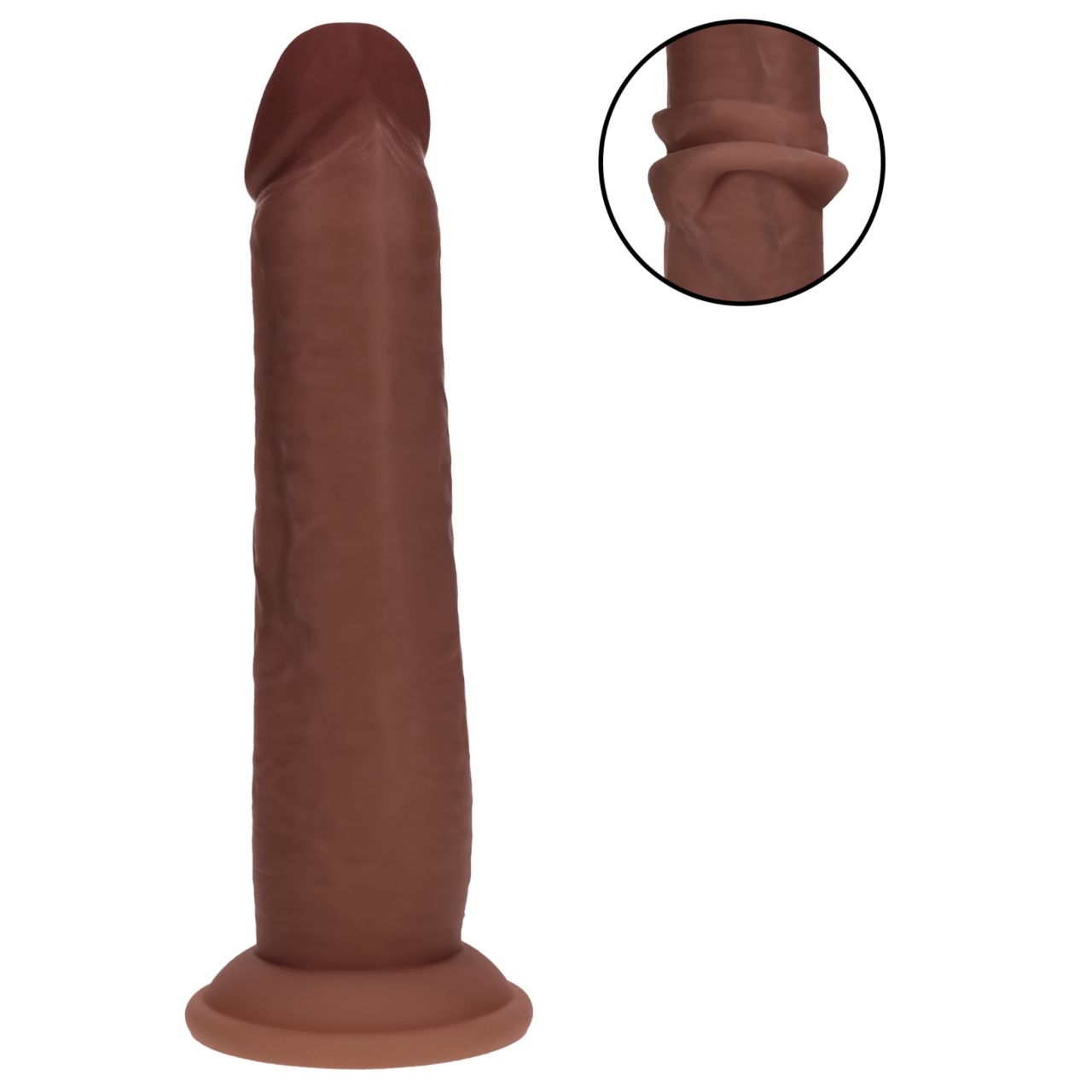 RealRock - dupla sűrűségű élethű dildó (barna) - 20,5 cm RealRock - dupla sűrűségű élethű dildó (barna) - 20,5 cm