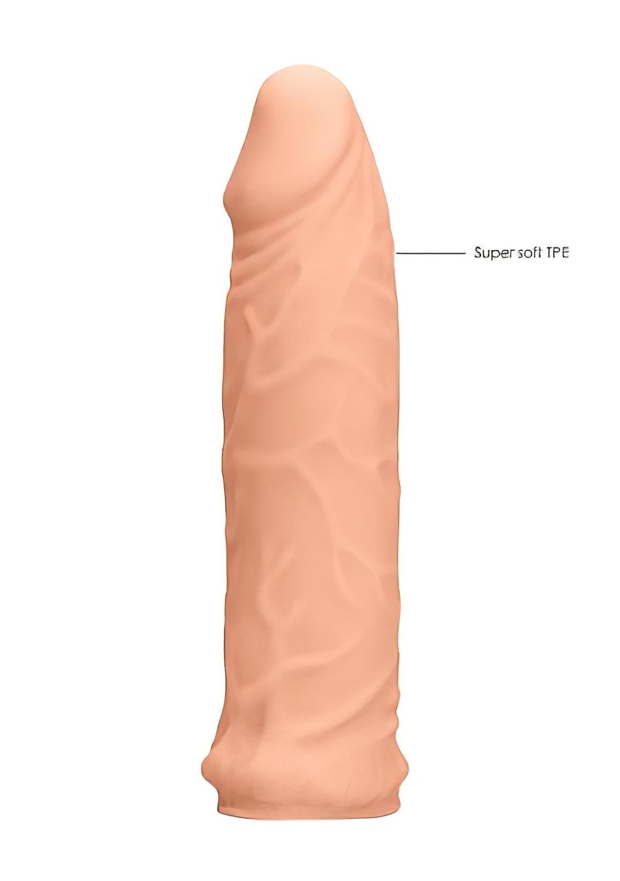 RealRock Penis Sleeve 6 - péniszköpeny (17 cm, testszínű)