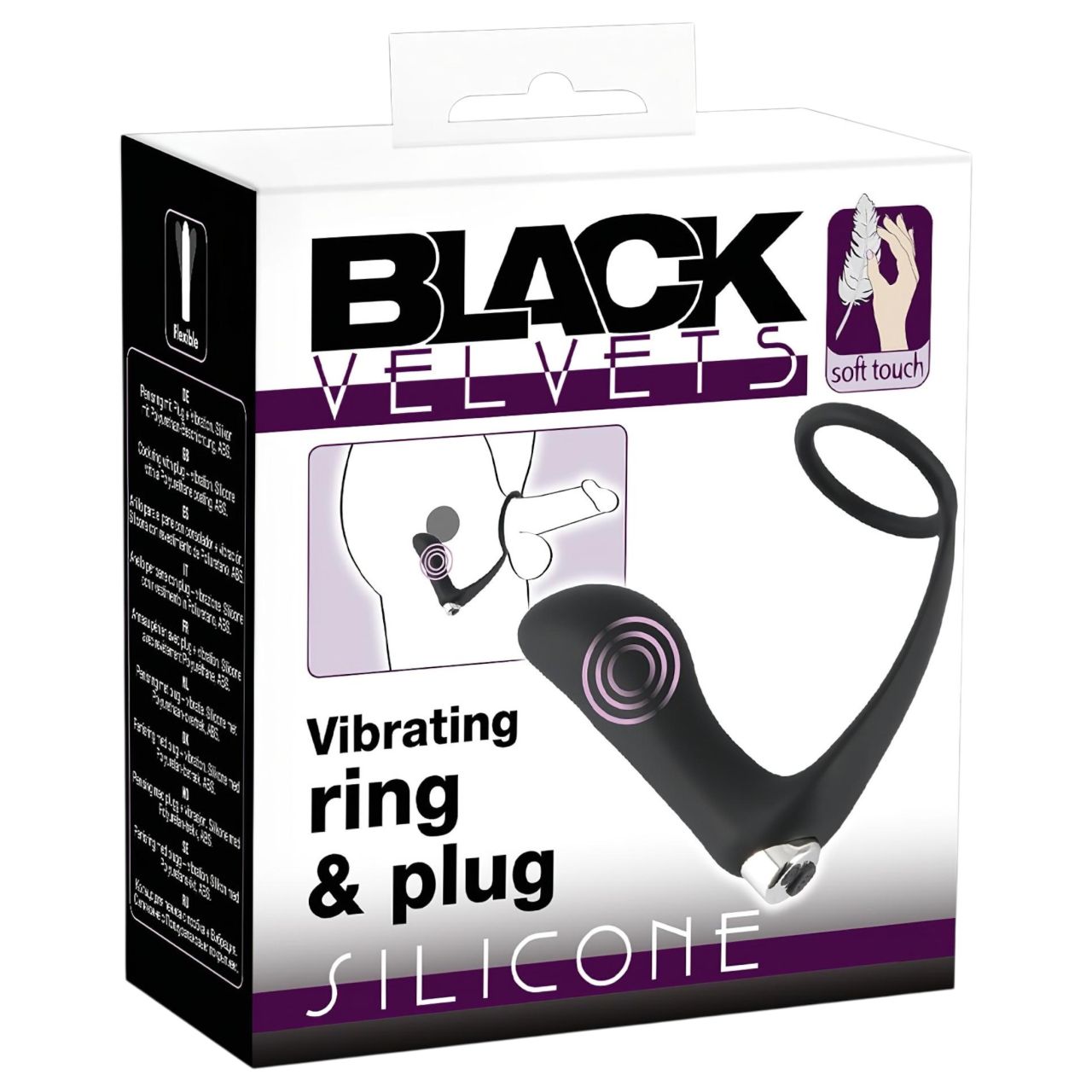 Black Velvets - anál vibrátor péniszgyűrűvel (fekete) Black Velvets - anál vibrátor péniszgyűrűvel (fekete)