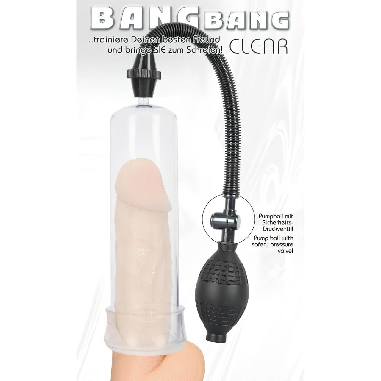 You2Toys Bang - kézi vákuumos péniszpumpa (átlátszó)
