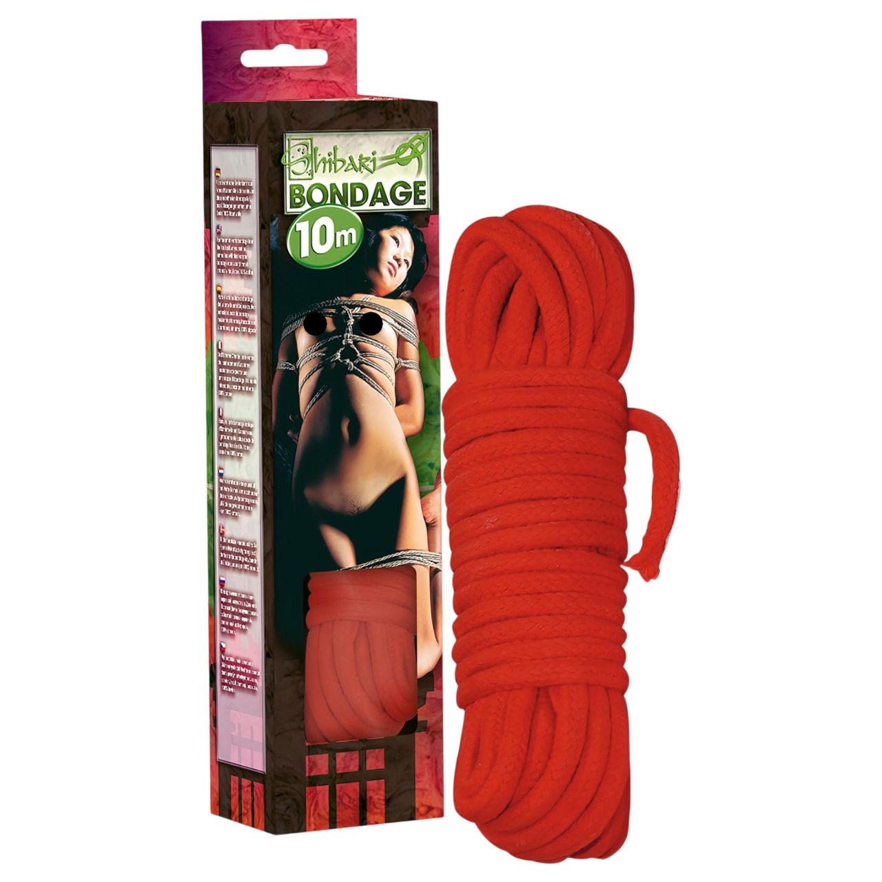 Shibari Rope - bondage kötél (10 m, piros) Shibari Rope - bondage kötél (10 m, piros)