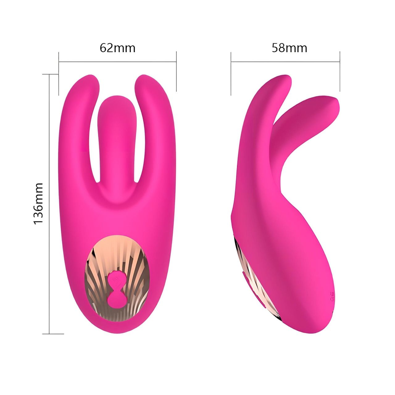 Mroow - akkus, 3 ágú csiklóizgató vibrátor (pink)