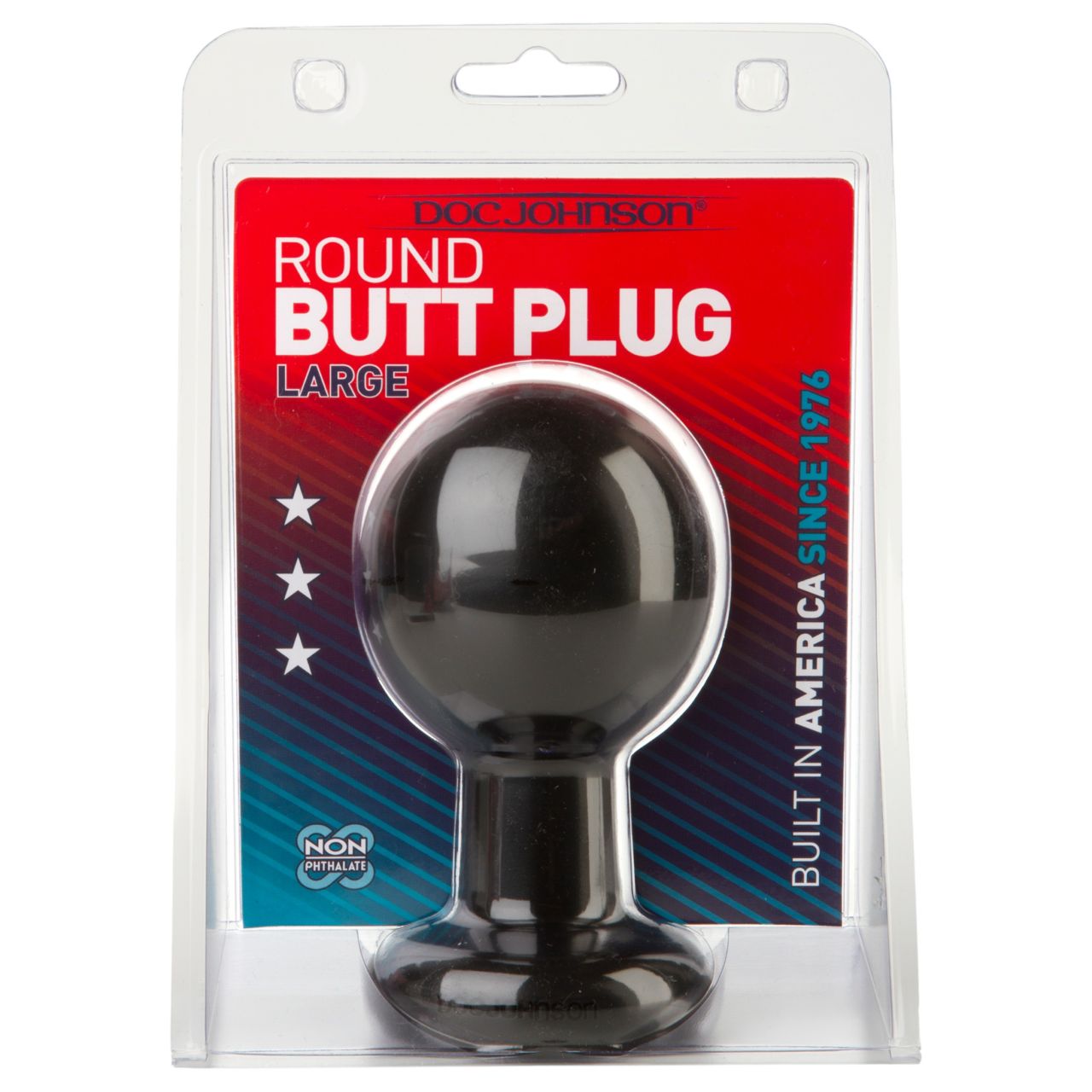Doc Johnson The Classic - kerek anál plug (fekete) - L Doc Johnson The Classic - kerek anál plug (fekete) - L