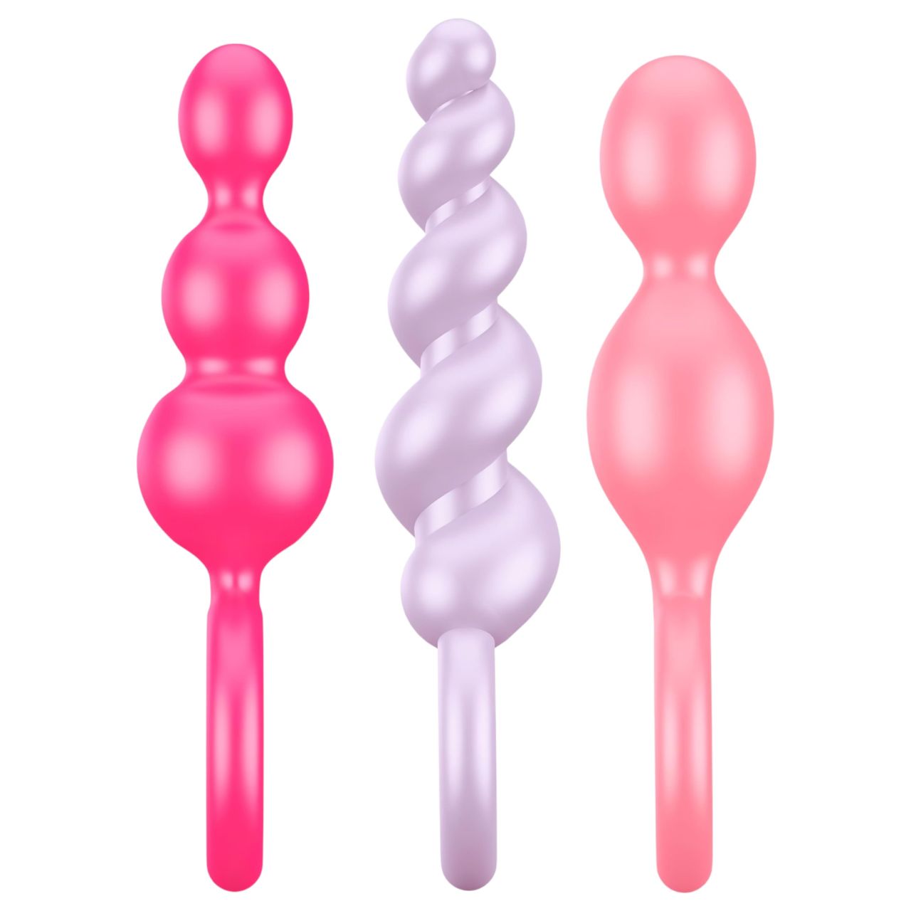 Satisfyer Booty Call - színes anál plug szett (3 részes)