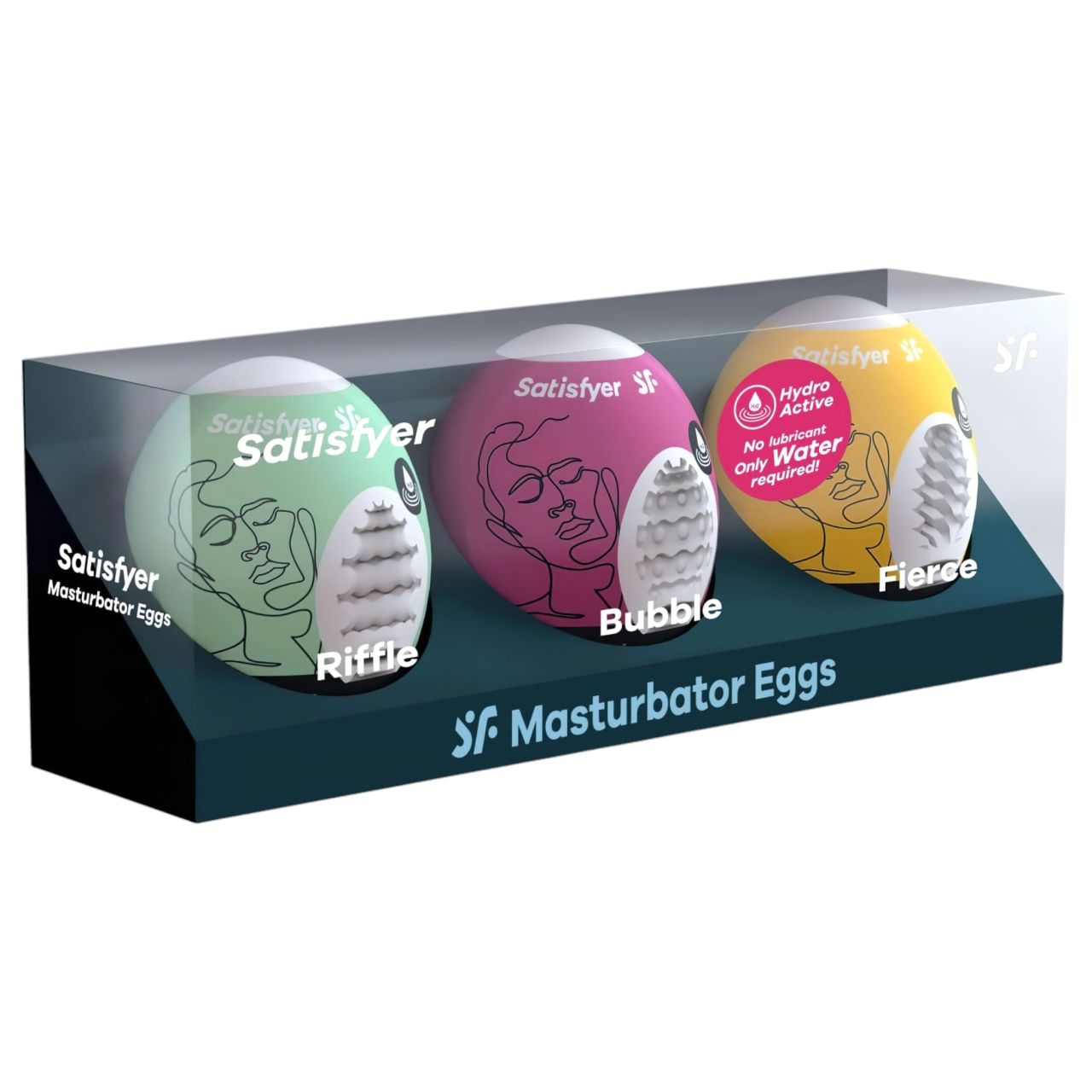 Satisfyer Egg RBF - tojás maszturbátor szett férfiaknak (3 db)