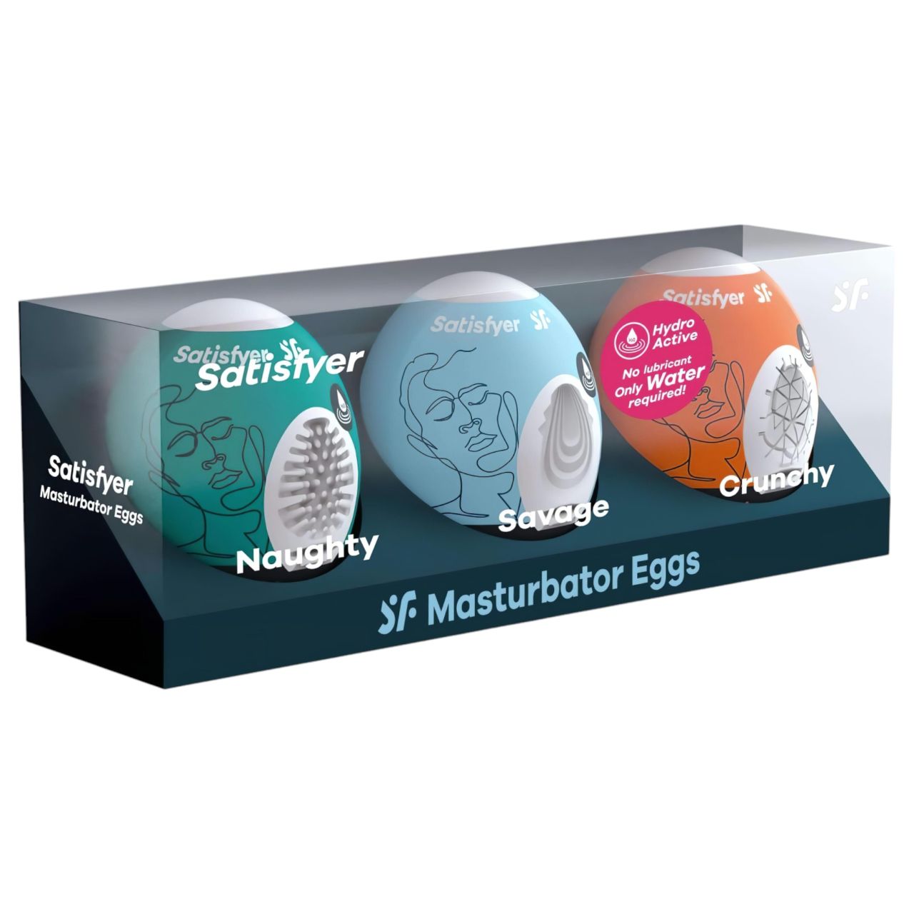 Satisfyer Egg NSC - tojás maszturbátor szett férfiaknak (3 db)
