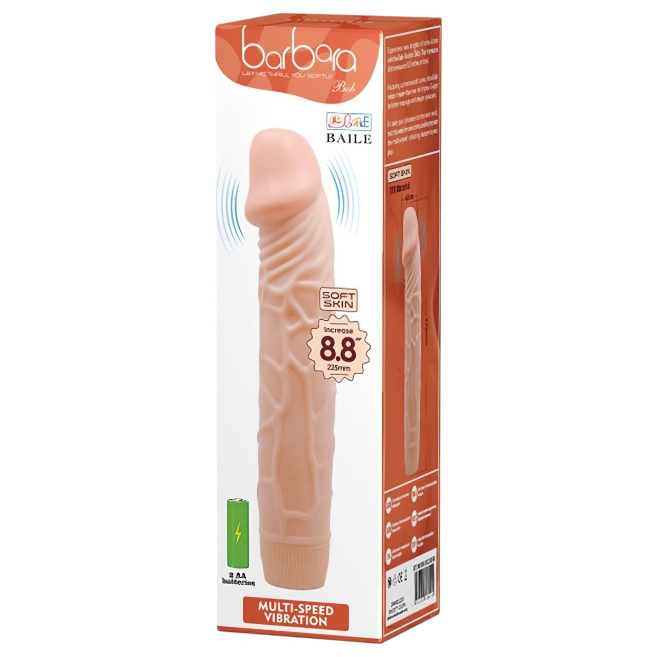 Baile Barbara - élethű vibrátor - 22,5 cm (testszínű) Baile Barbara - élethű vibrátor - 22,5 cm (testszínű)