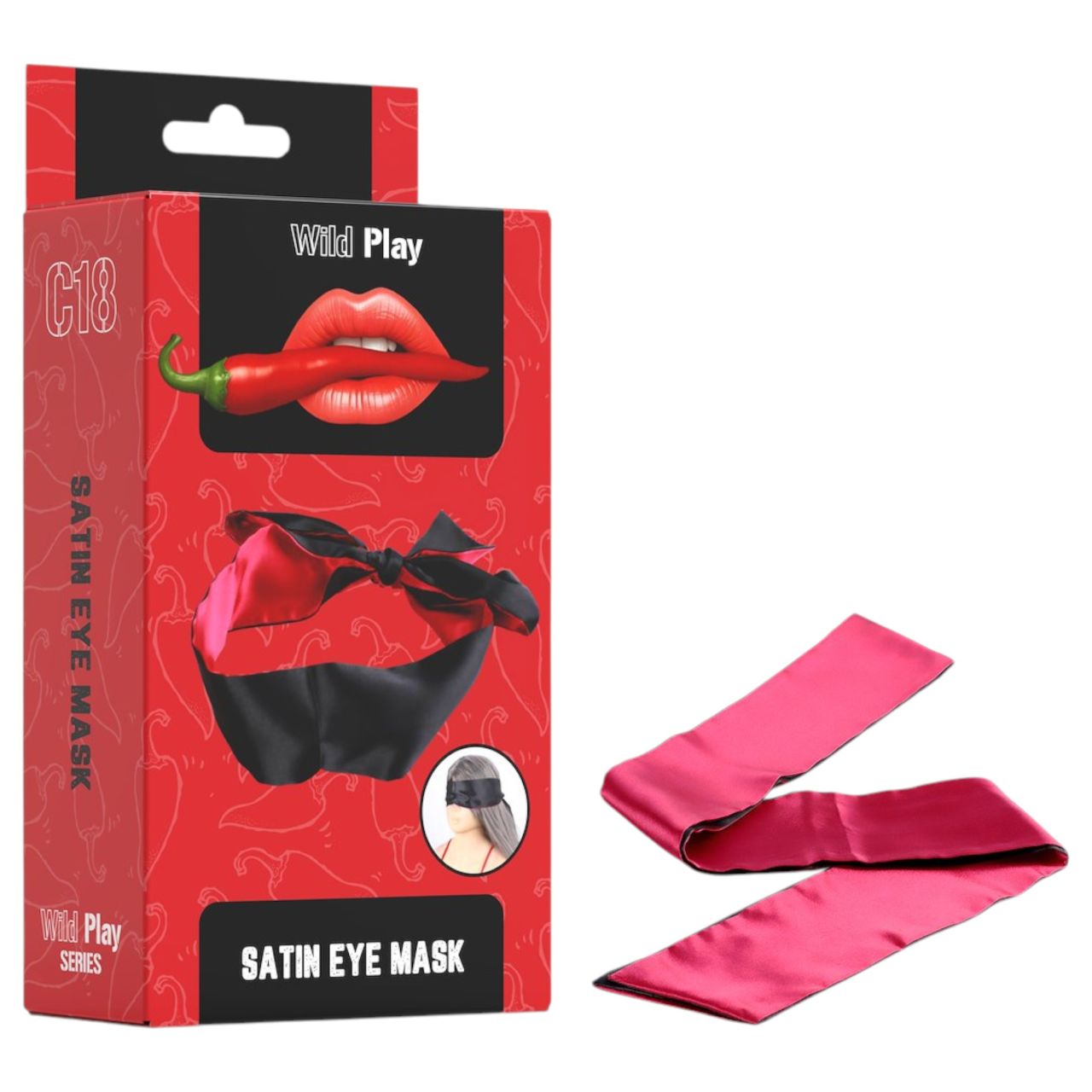 Erospace Wild Play - szatén szemmaszk szerepjátékhoz (fekete-pink) Erospace Wild Play - szatén szemmaszk szerepjátékhoz (fekete-pink)