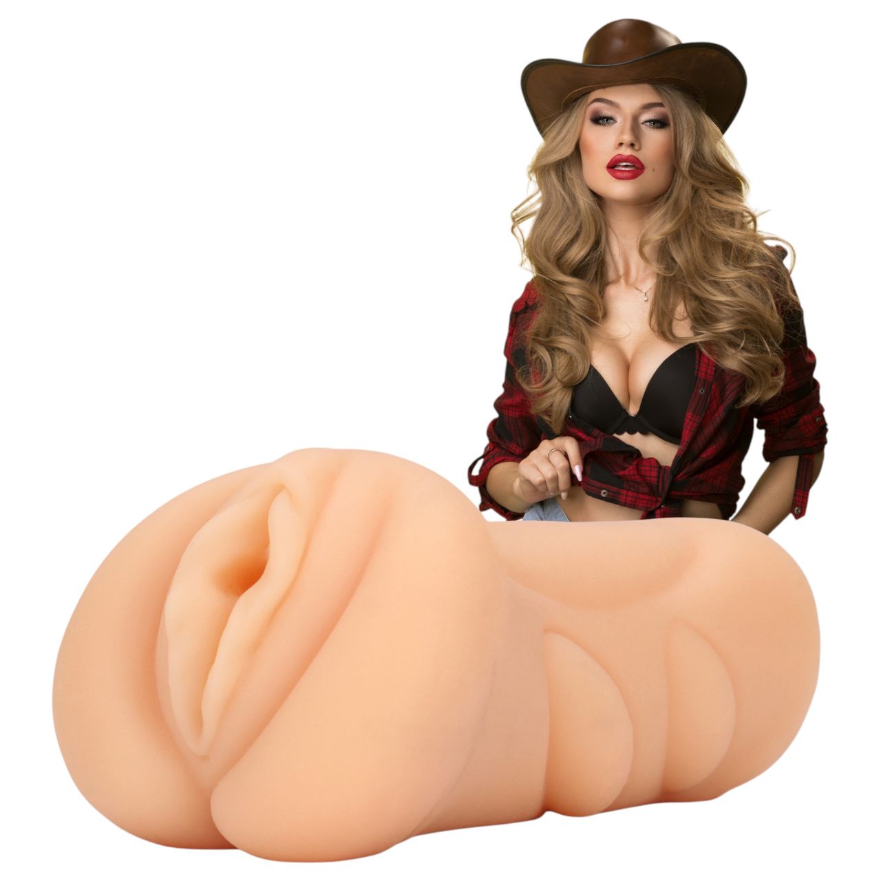 S-Line Cowgirl - élethű műpunci, maszturbátor férfiaknak (testszínű)