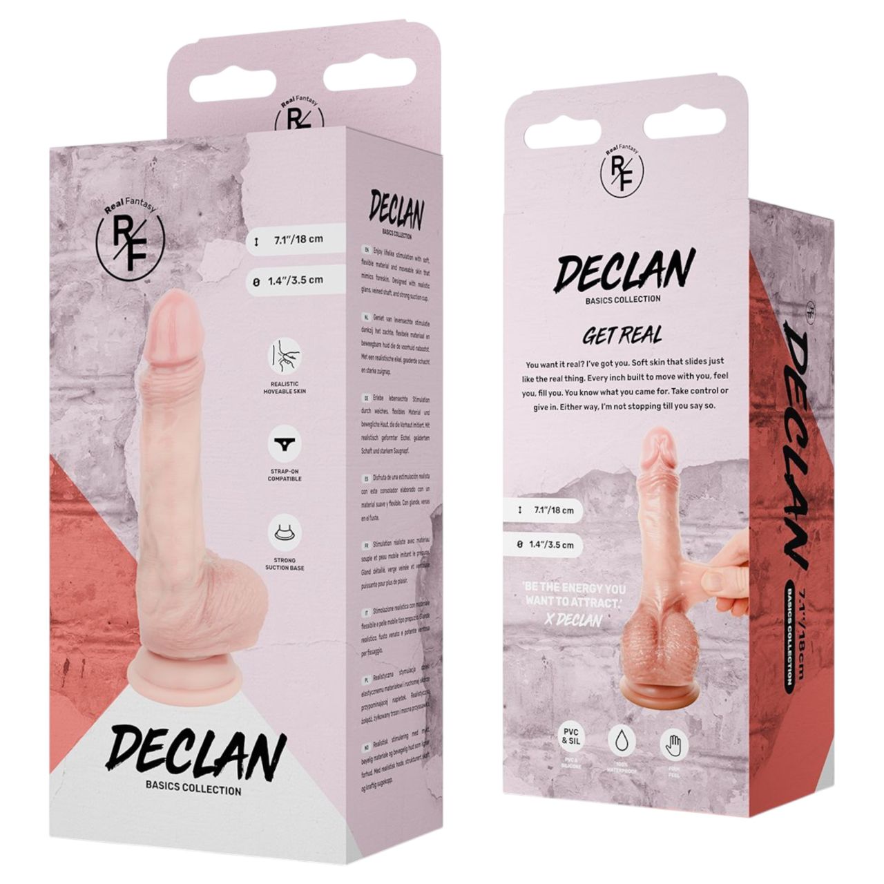 Real Fantasy Declan - élethű dildó előbőrrel (testszínű) - 18 cm Real Fantasy Declan - élethű dildó előbőrrel (testszínű) - 18 cm