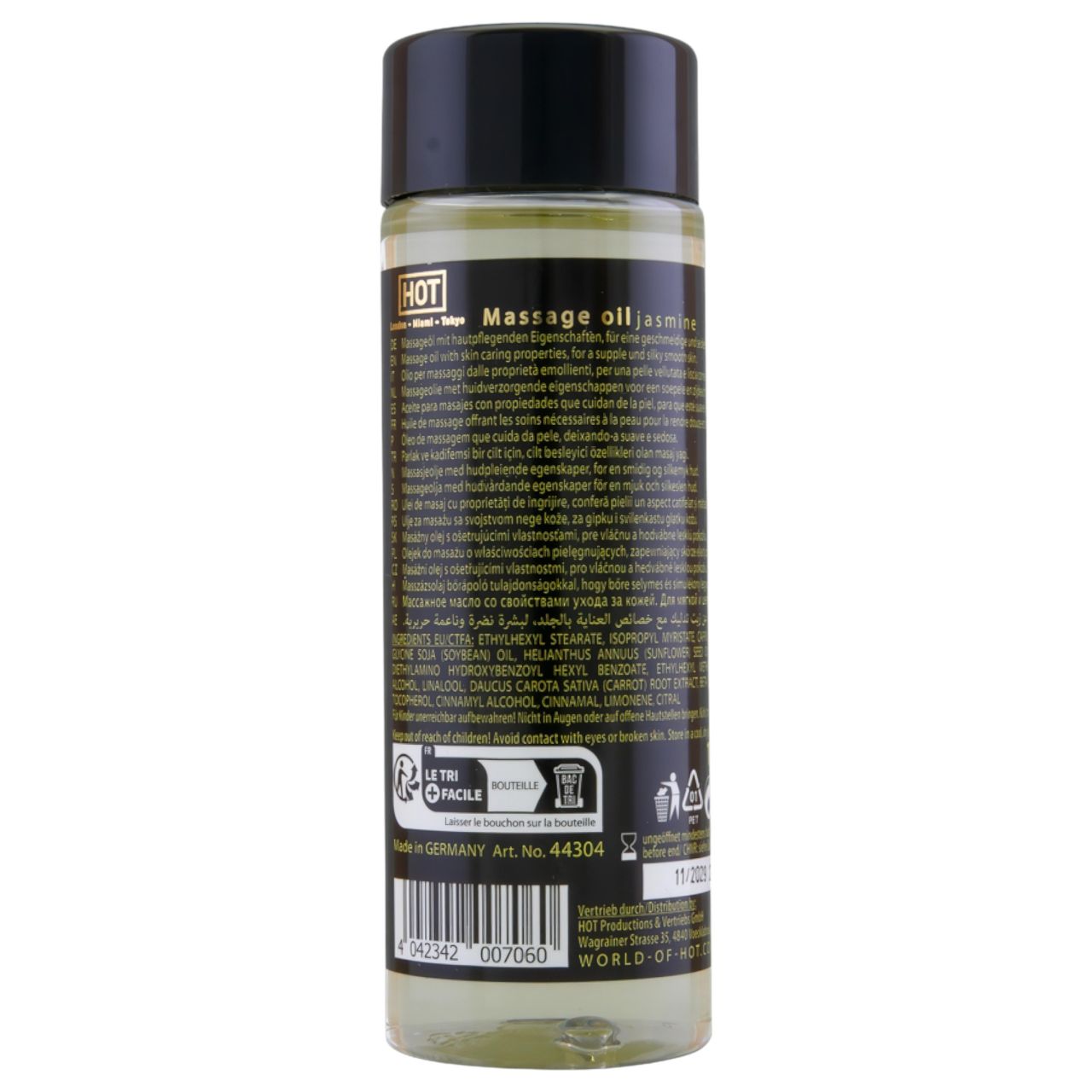 HOT bőrápoló masszázsolaj - lágy jázmin (100 ml)
