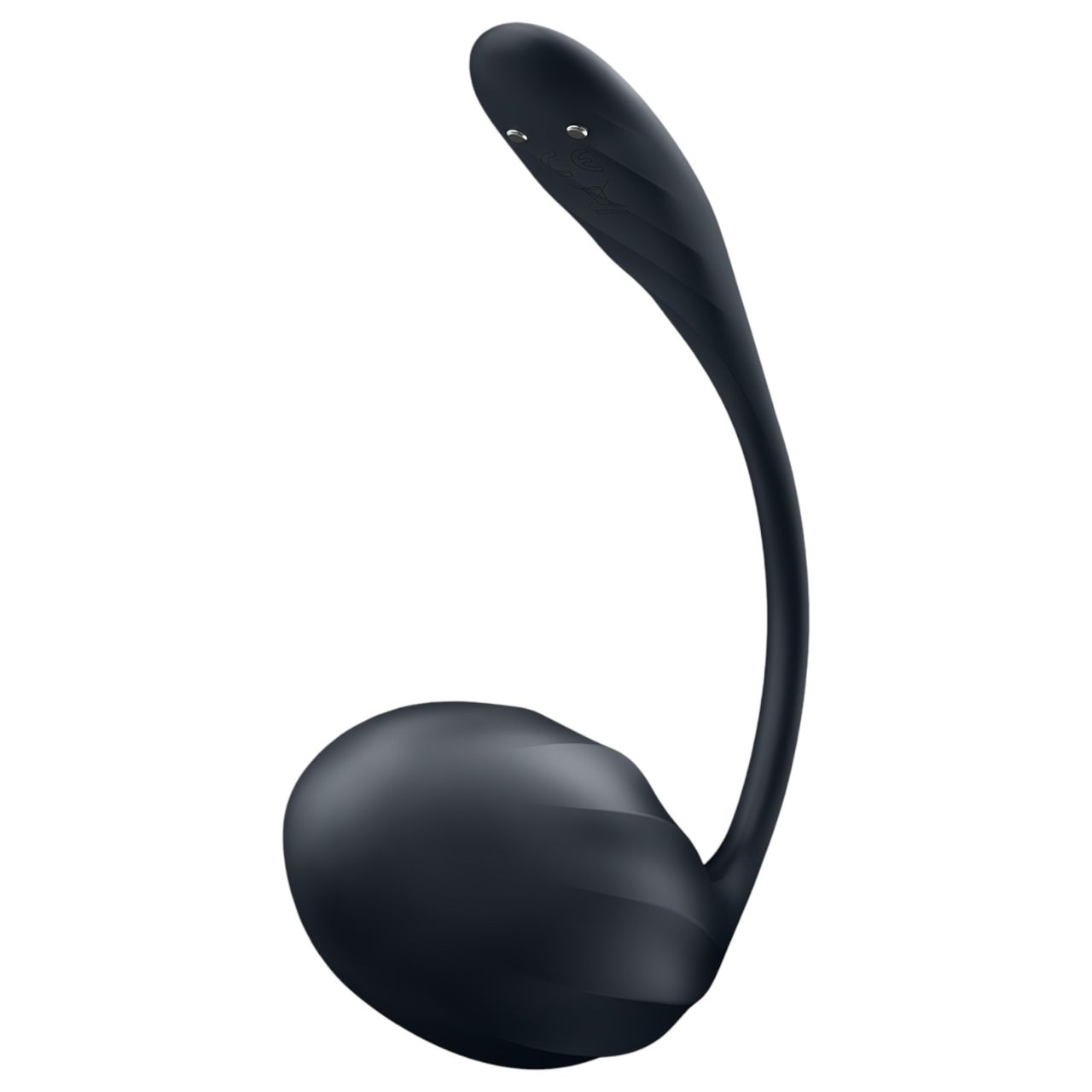 Satisfyer Ribbed Petal - hordható rádiós vibrációs tojás (fekete)