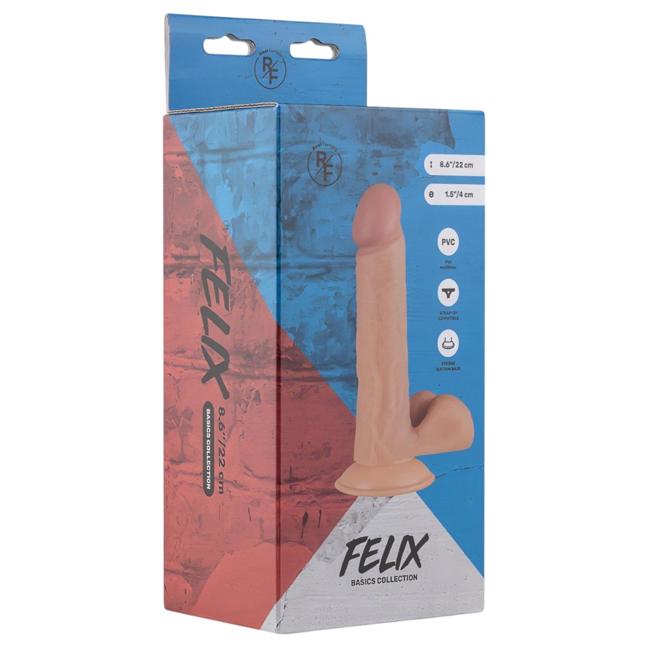 Real Fantasy Felix - herés élethű dildó - 22 cm (testszínű)