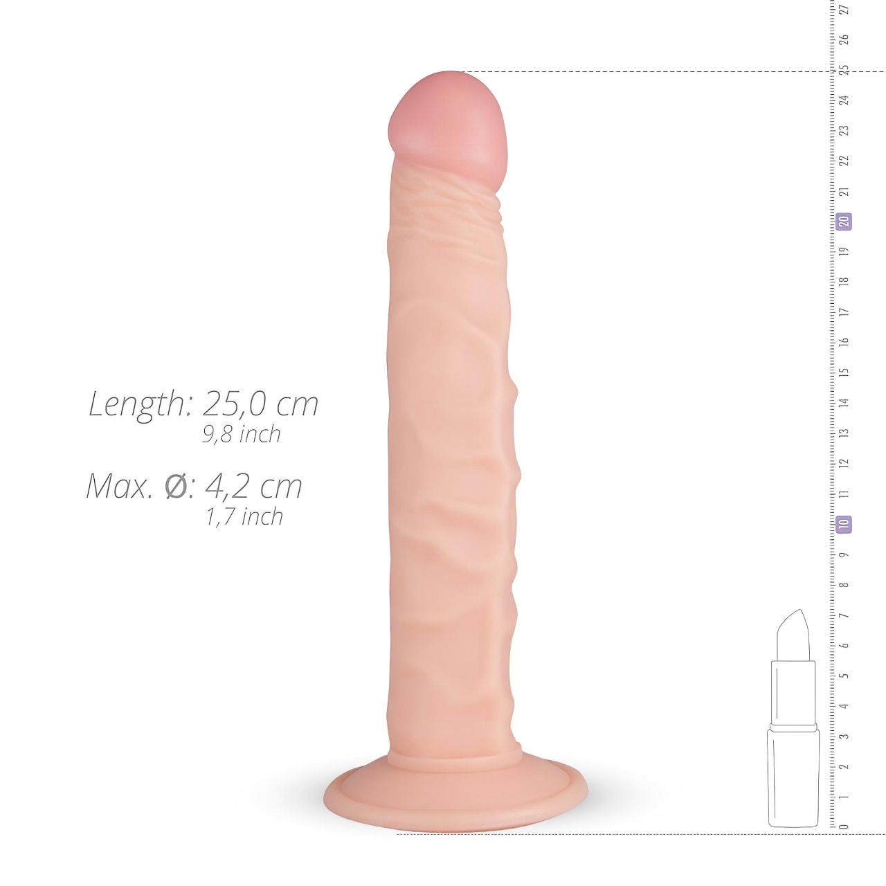 Real Fantasy Scott - élethű dildó - 25 cm (testszínű)