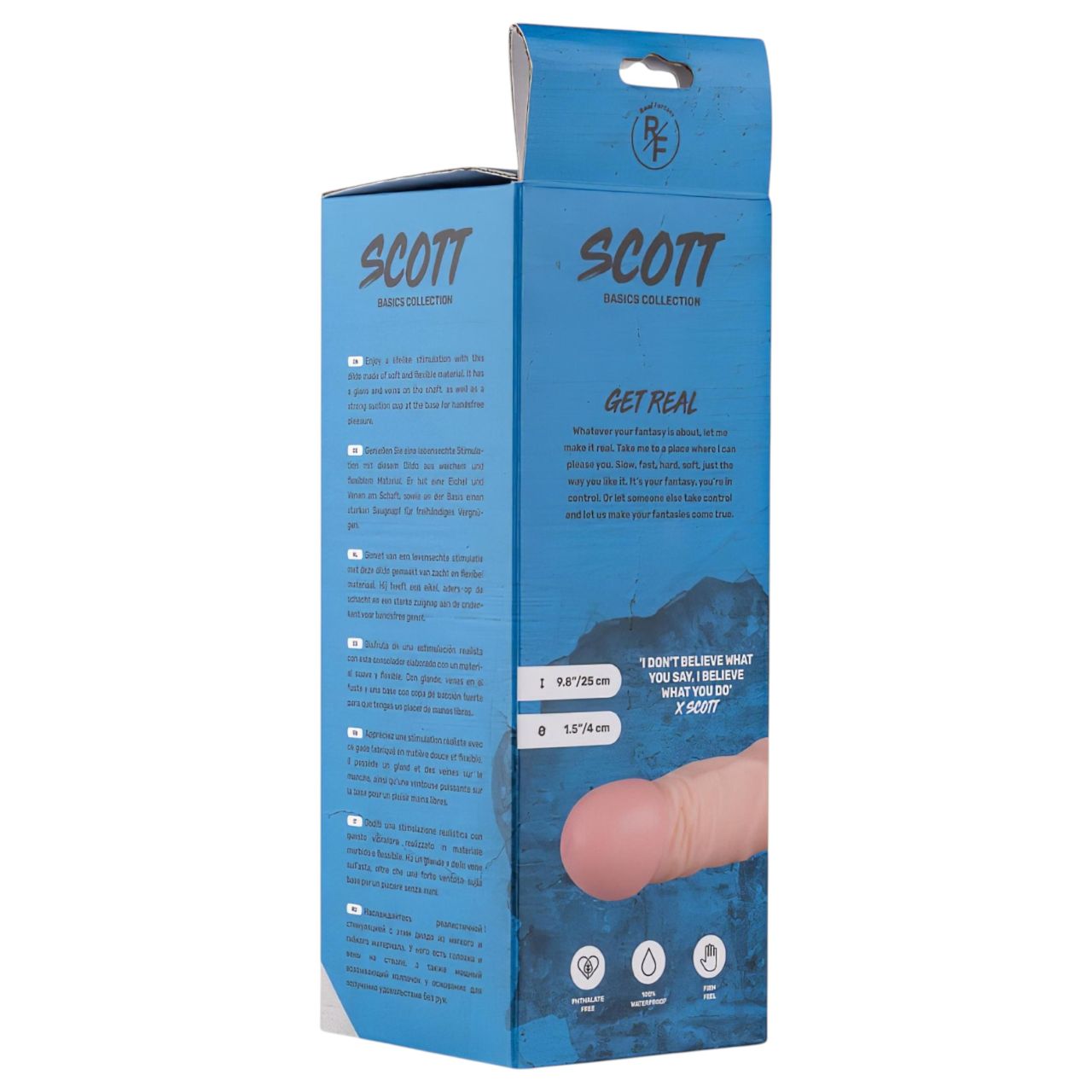 Real Fantasy Scott - élethű dildó - 25 cm (testszínű)