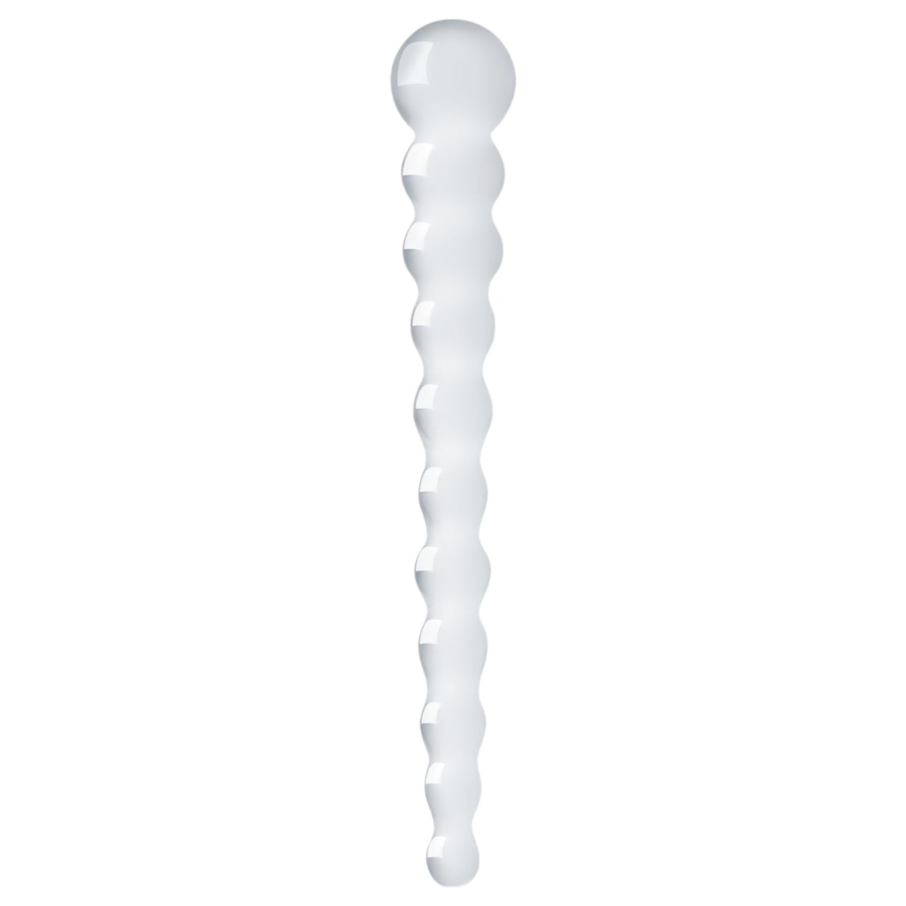Gildo Glass No. 20 - gyöngyös üveg dildó (átlátszó)