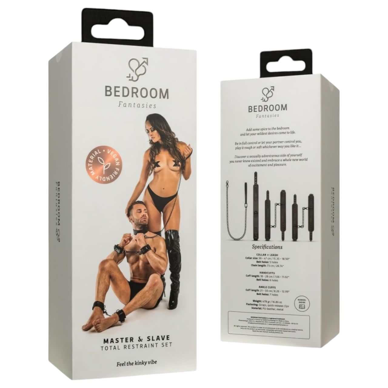 Bedroom Fantasies - teljes kikötöző szett - 4 részes (fekete) Bedroom Fantasies - teljes kikötöző szett - 4 részes (fekete)