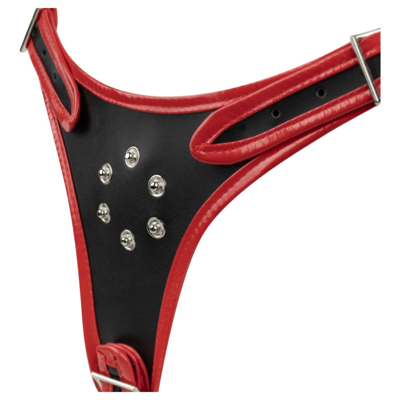 EasyToys - felcsatolható alsó tripla dildóval (fekete)