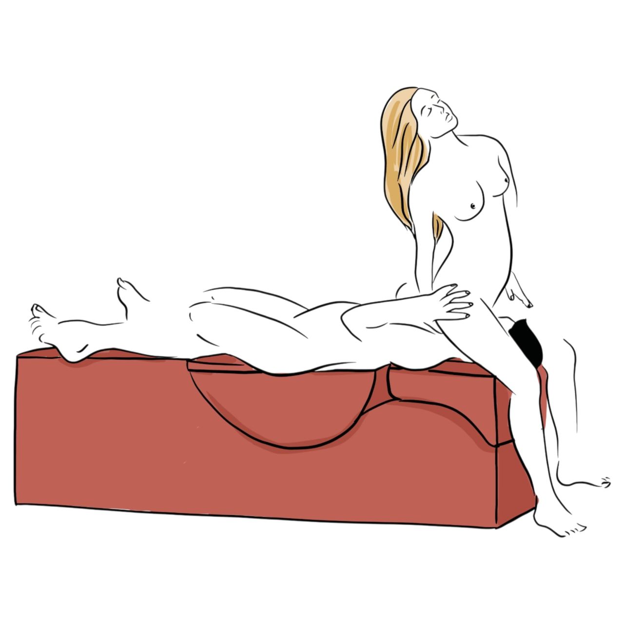 Liberator Aria Flip Chaise - dönthető szexbútor (fekete)
