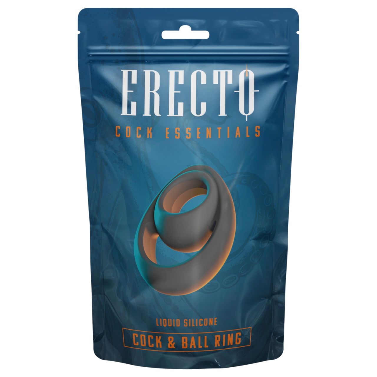 Erecto - erős pénisz- és heregyűrű (fekete)