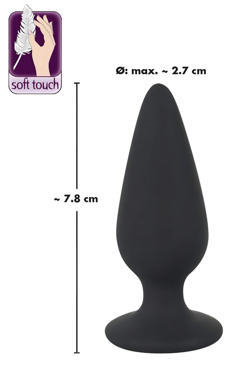 Black Velvets Heavy - 40 g-os anál plug (fekete)