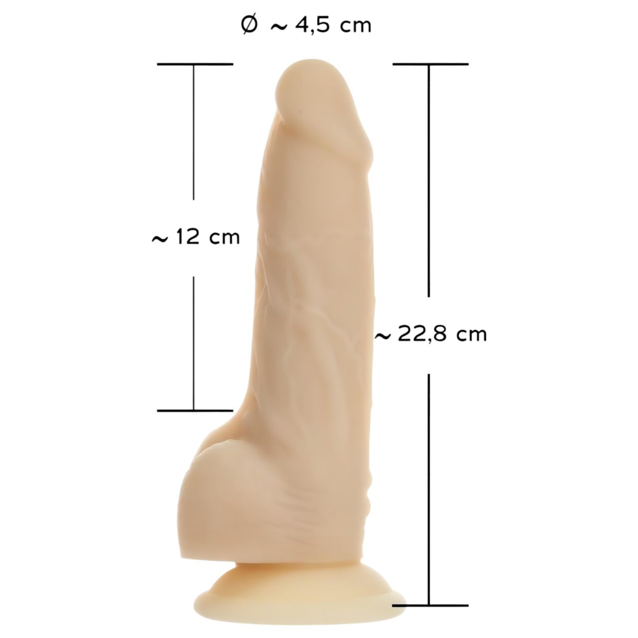 Naked Addiction Rotating 7 - forgófejes vibrátor (18 cm) (natúr)