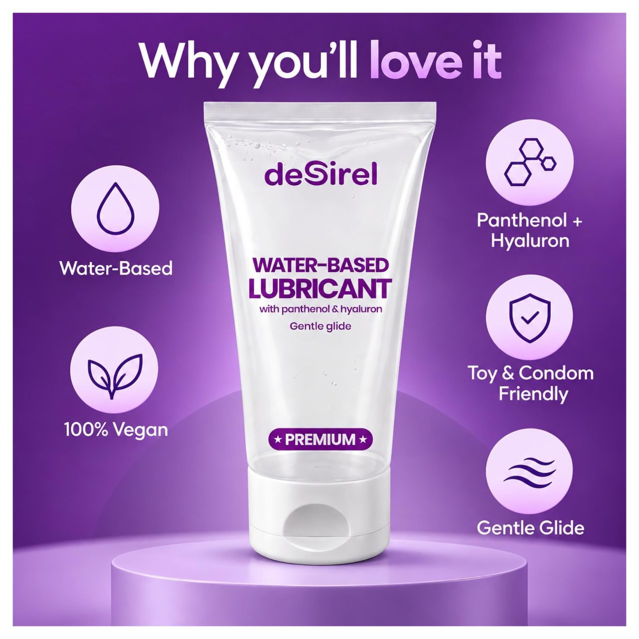 Desirel - ápoló hatású vízbázisú síkosító (50 ml)