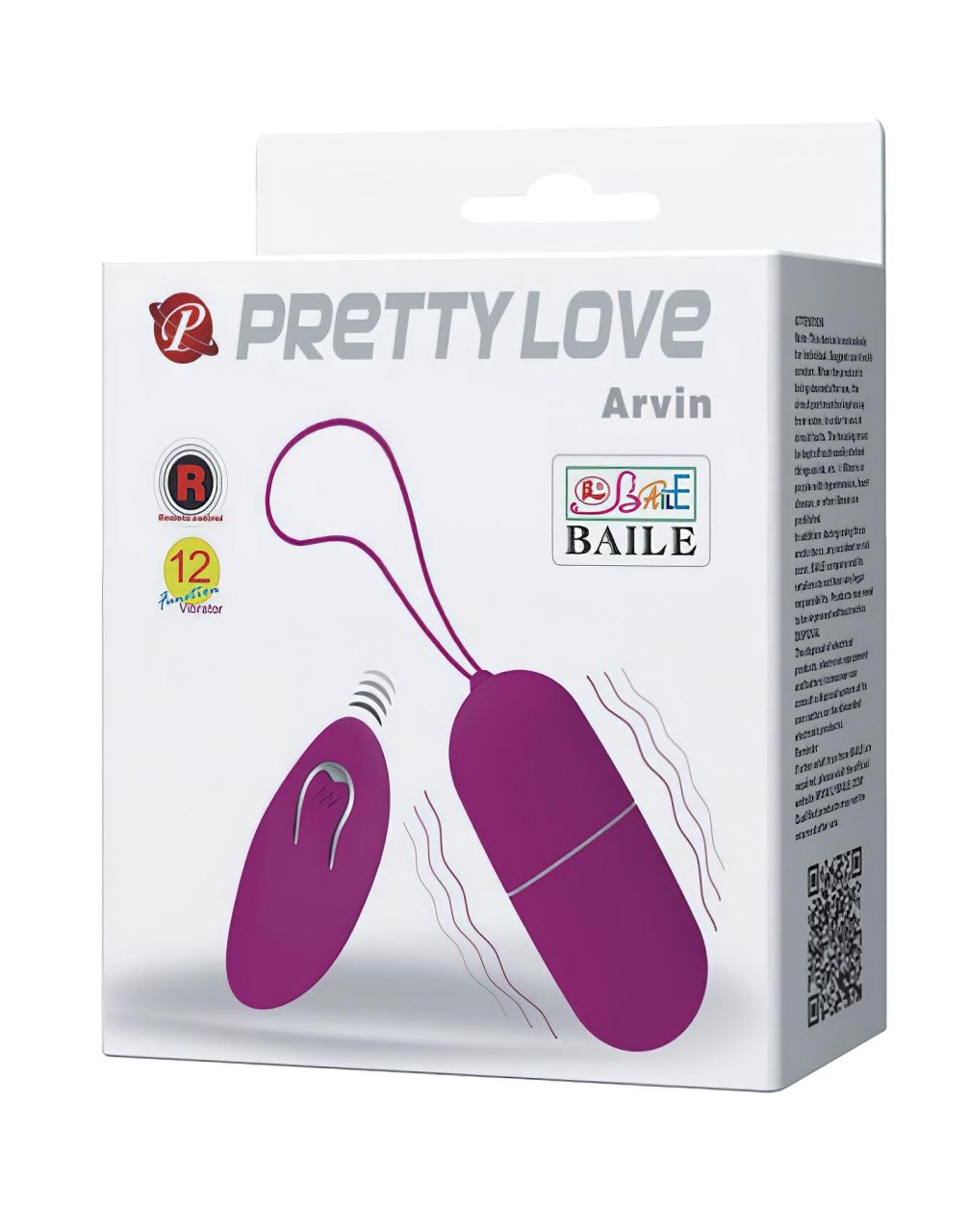 Pretty Love Arvin - hordható rádiós vibrotojás (pink)