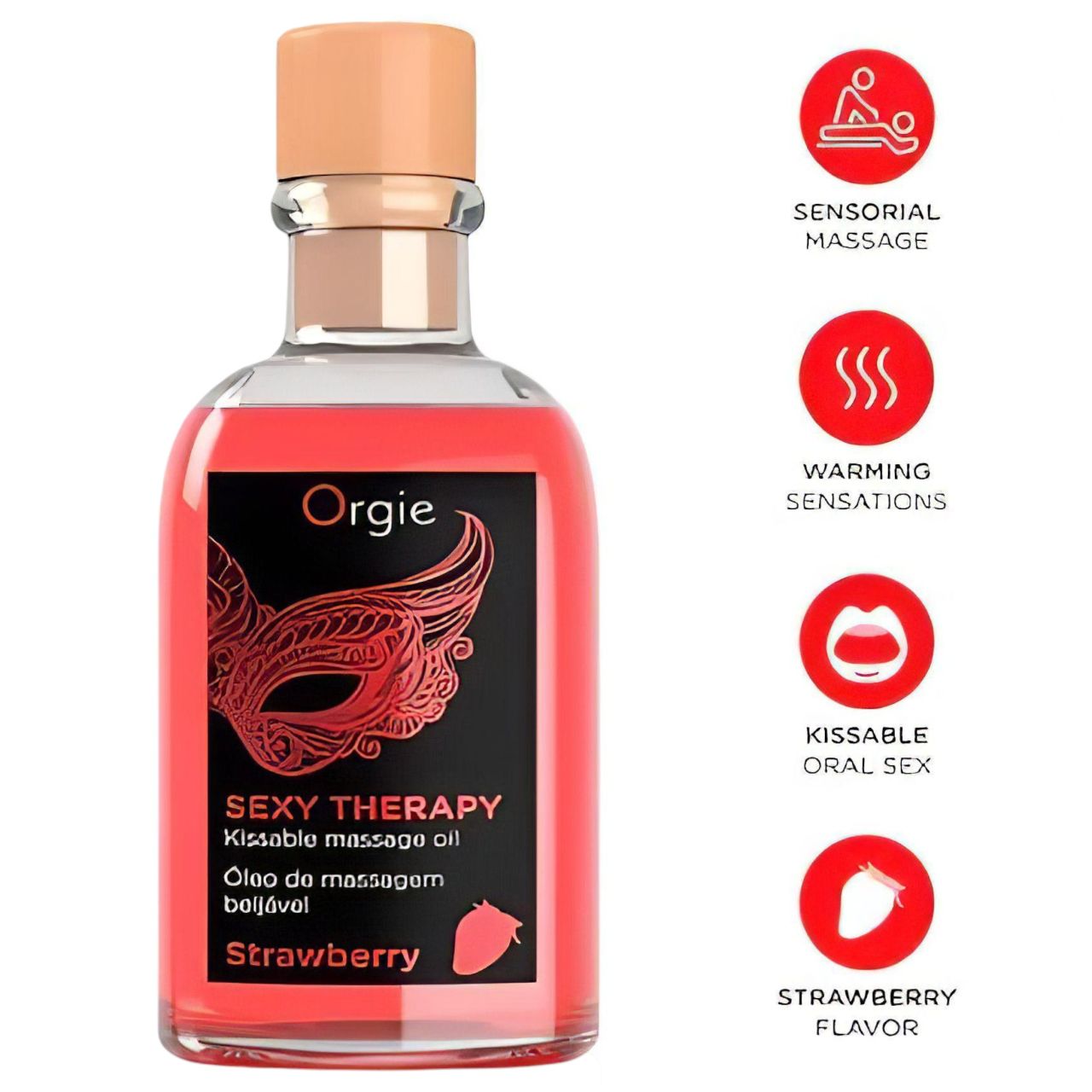 Orgie Sexy Therapy - masszázsolaj szett - eper