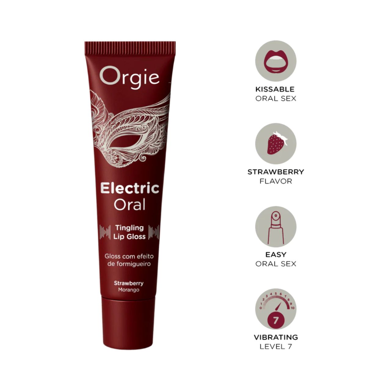 Orgie Electric Oral - bizsergető ajakfény orális szexhez, eper (10 ml) Orgie Electric Oral - bizsergető ajakfény orális szexhez, eper (10 ml)