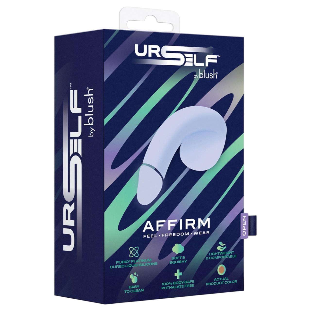 Blush UrSelf Affirm - élethű packer barna műpénisz (13 cm)