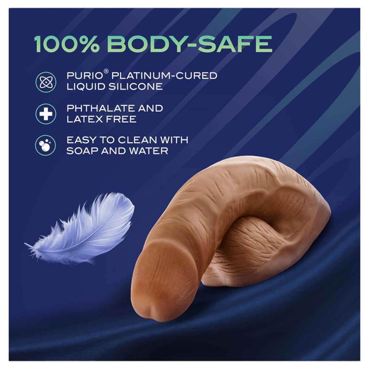 Blush UrSelf Affirm - élethű packer barna műpénisz (13 cm)