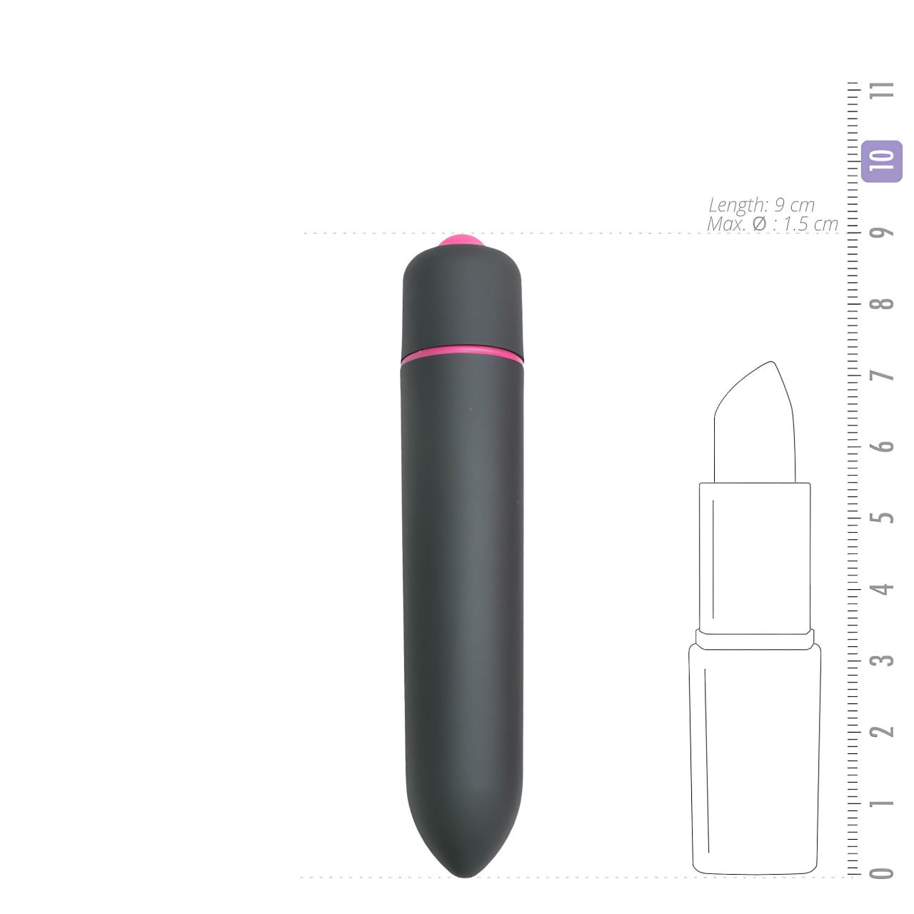 EasyToys Bullet - rúdvibrátor (fekete)