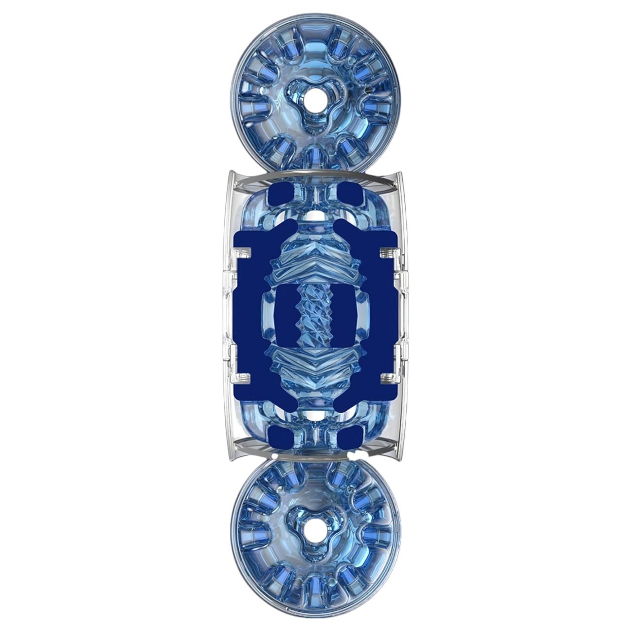 Fleshlight Quickshot Turbo - kétvégű utazó maszturbátor (kék)