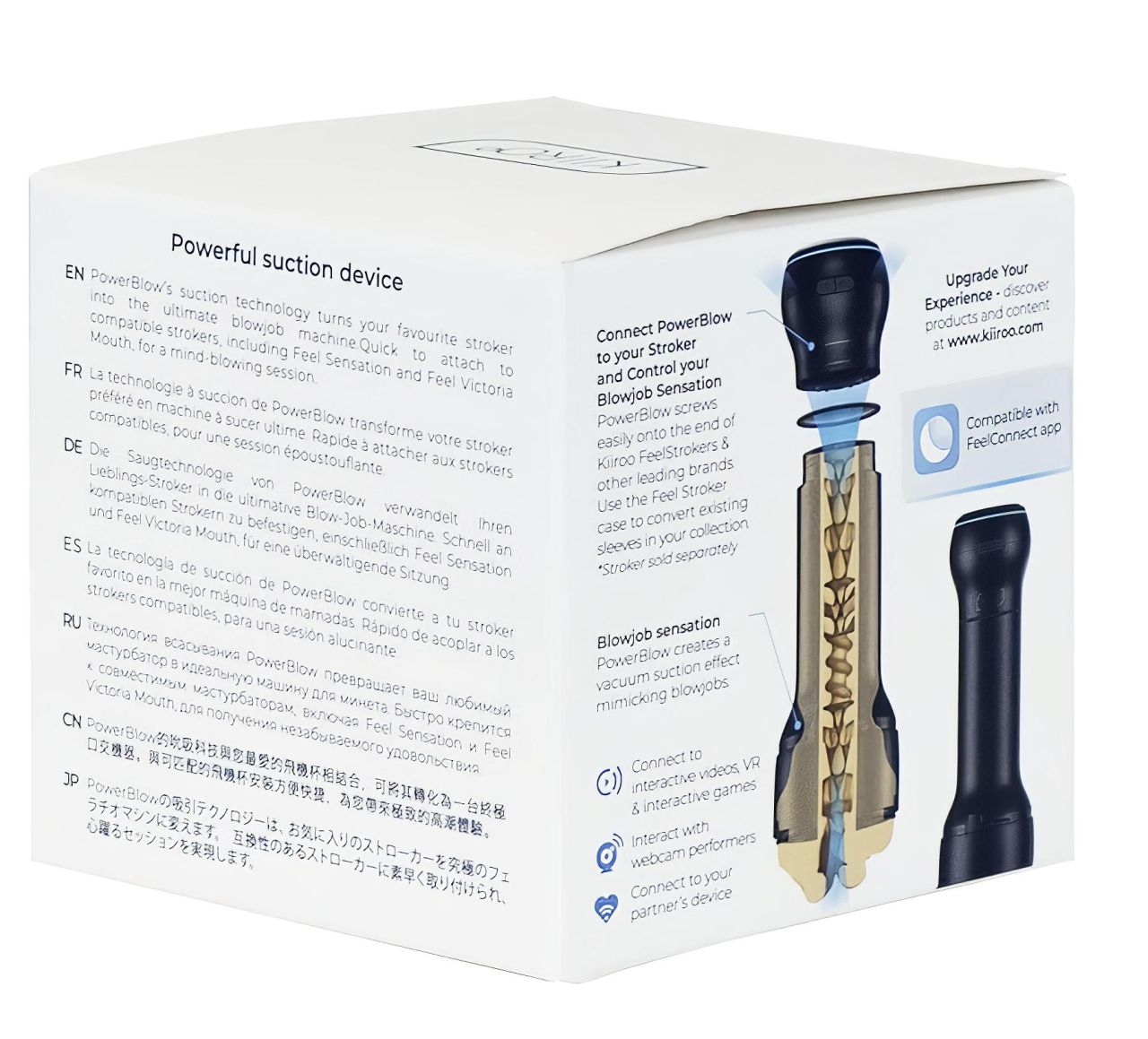 Kiiroo PowerBlow - maszturbátor szívó- és okos tartozék (fekete)