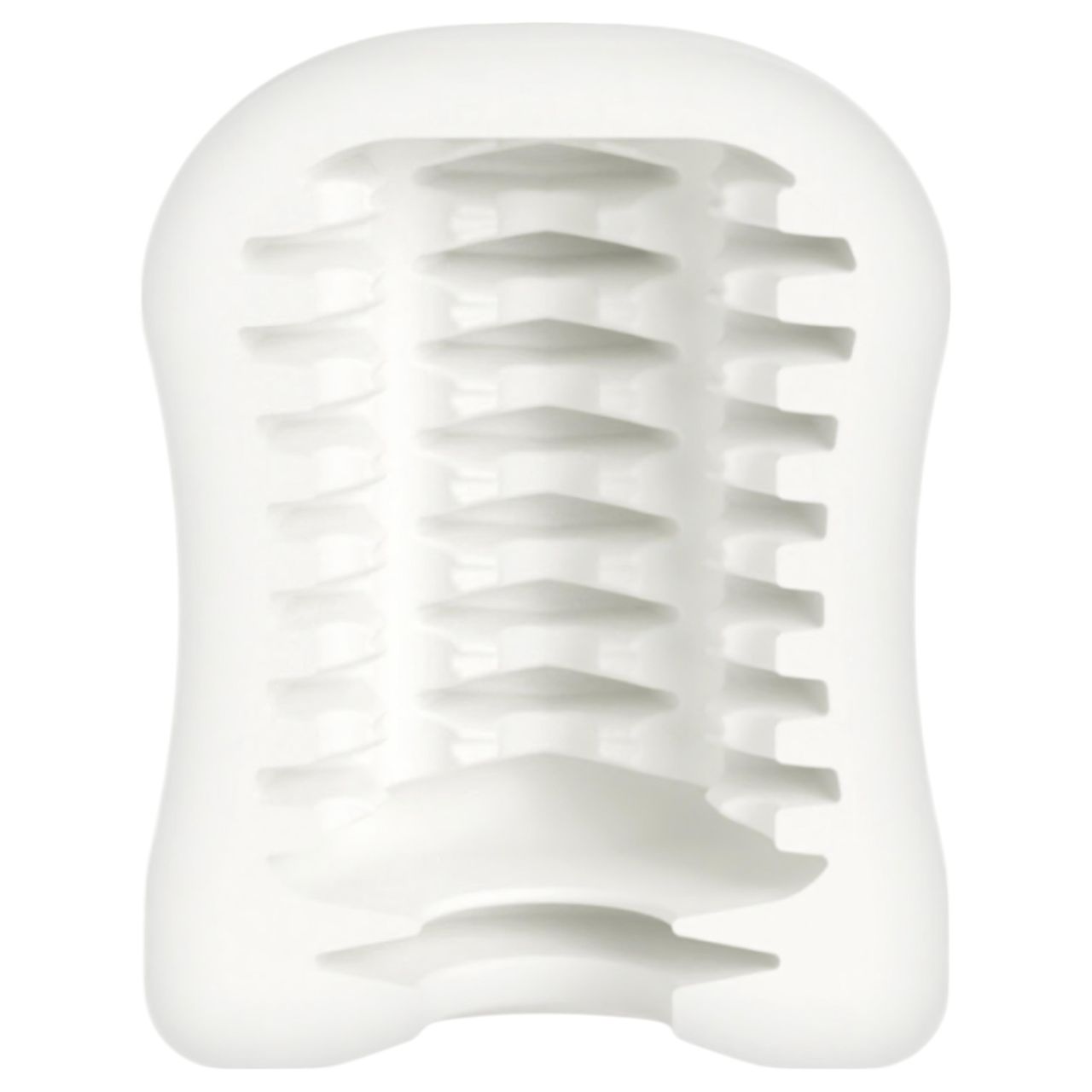 mystim MasturbaTIN Ribbed Rita - lamellás maszturbátor férfiaknak (fehér)