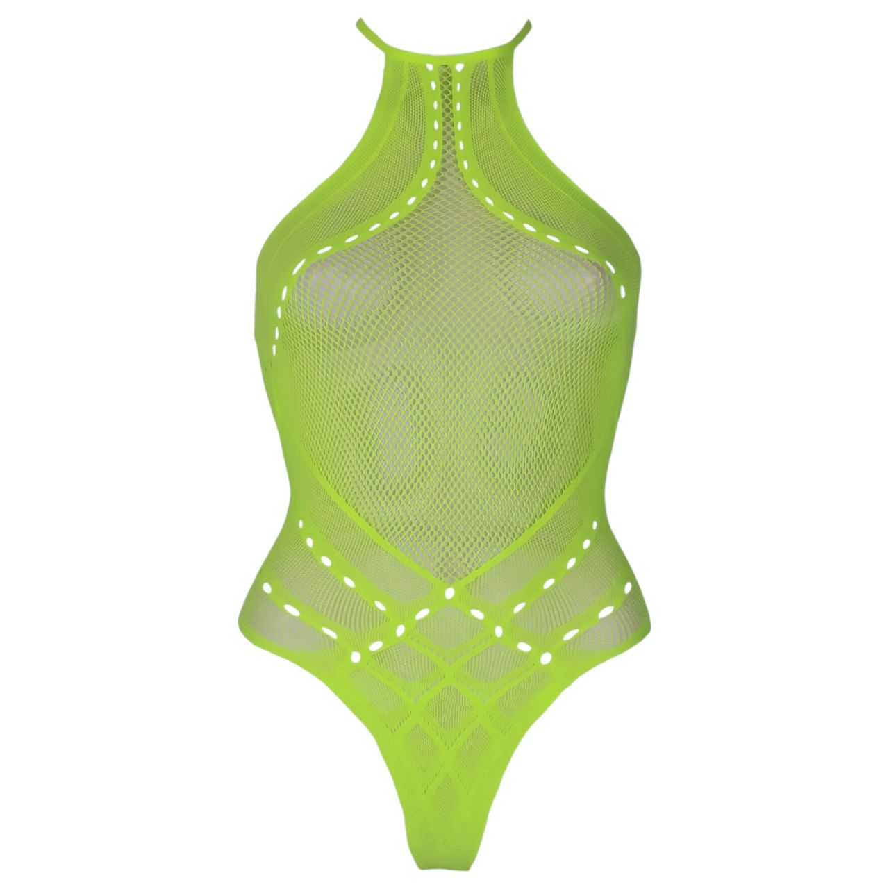 Ouch! - foszforeszkáló pántos hatású body (neon zöld)