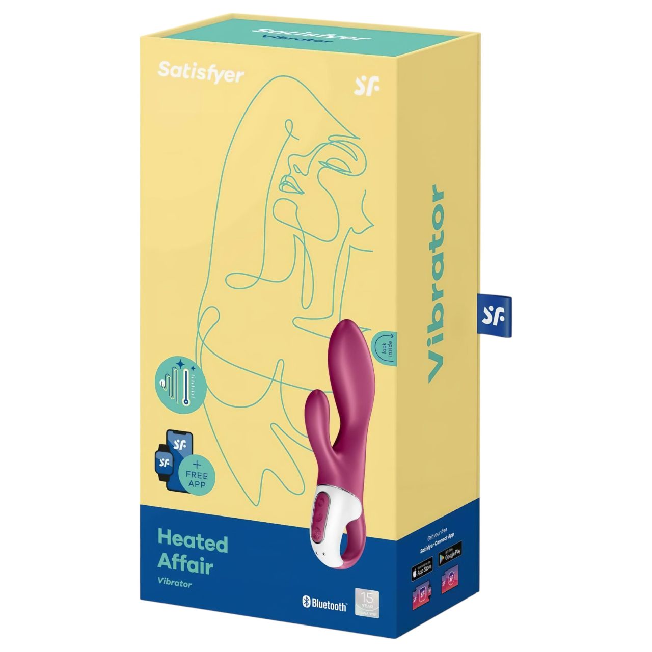 / Satisfyer Heated Affair - melegítő, csiklókaros vibrátor (piros)