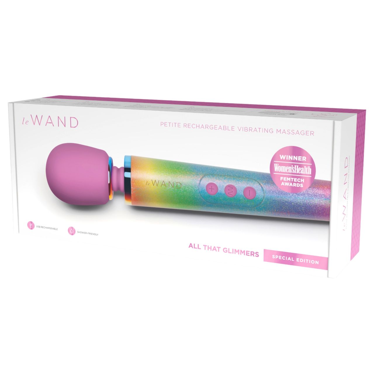 le Wand - akkus masszírozó vibrátor (szivárvány)