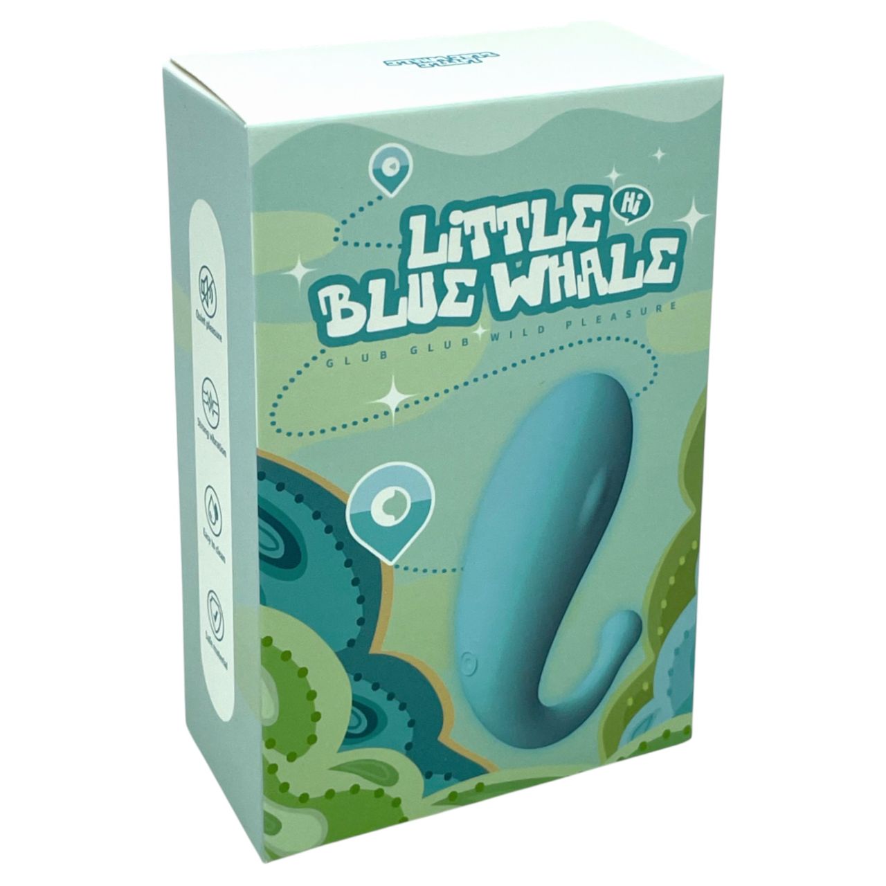 / Leopard Whale - hordható app-vezérelt vibrotojás (kék)